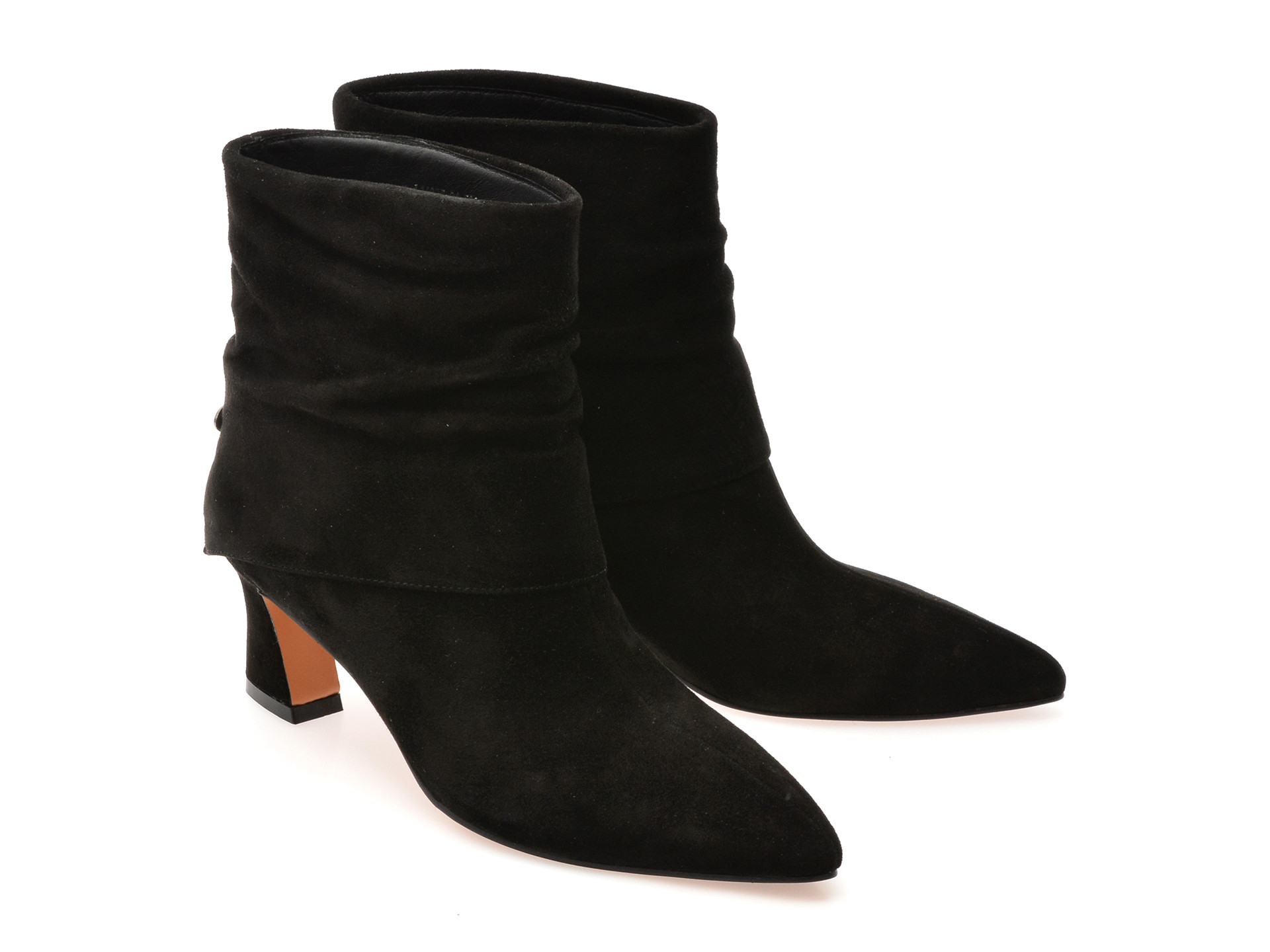 Botine elegante ALDO negre, 1122F, din piele intoarsa