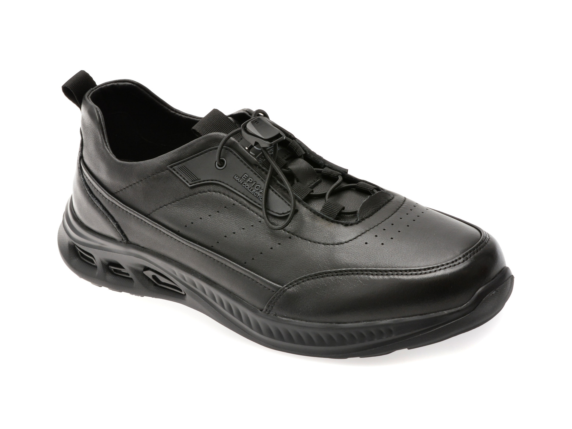 Pantofi sport EPICA negri, T9500, din piele naturala