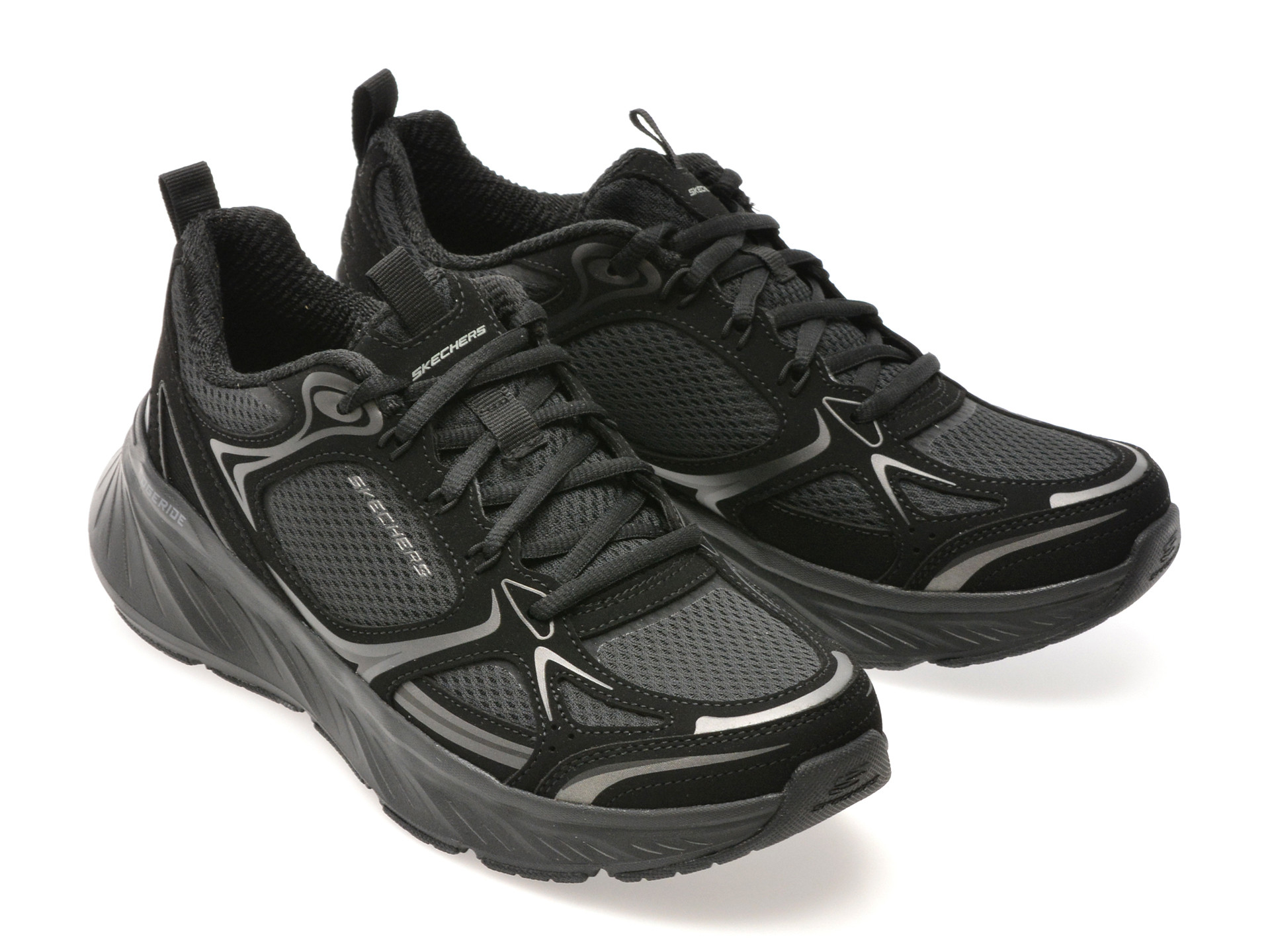 Pantofi sport SKECHERS negri, EDGERIDE, din material textil