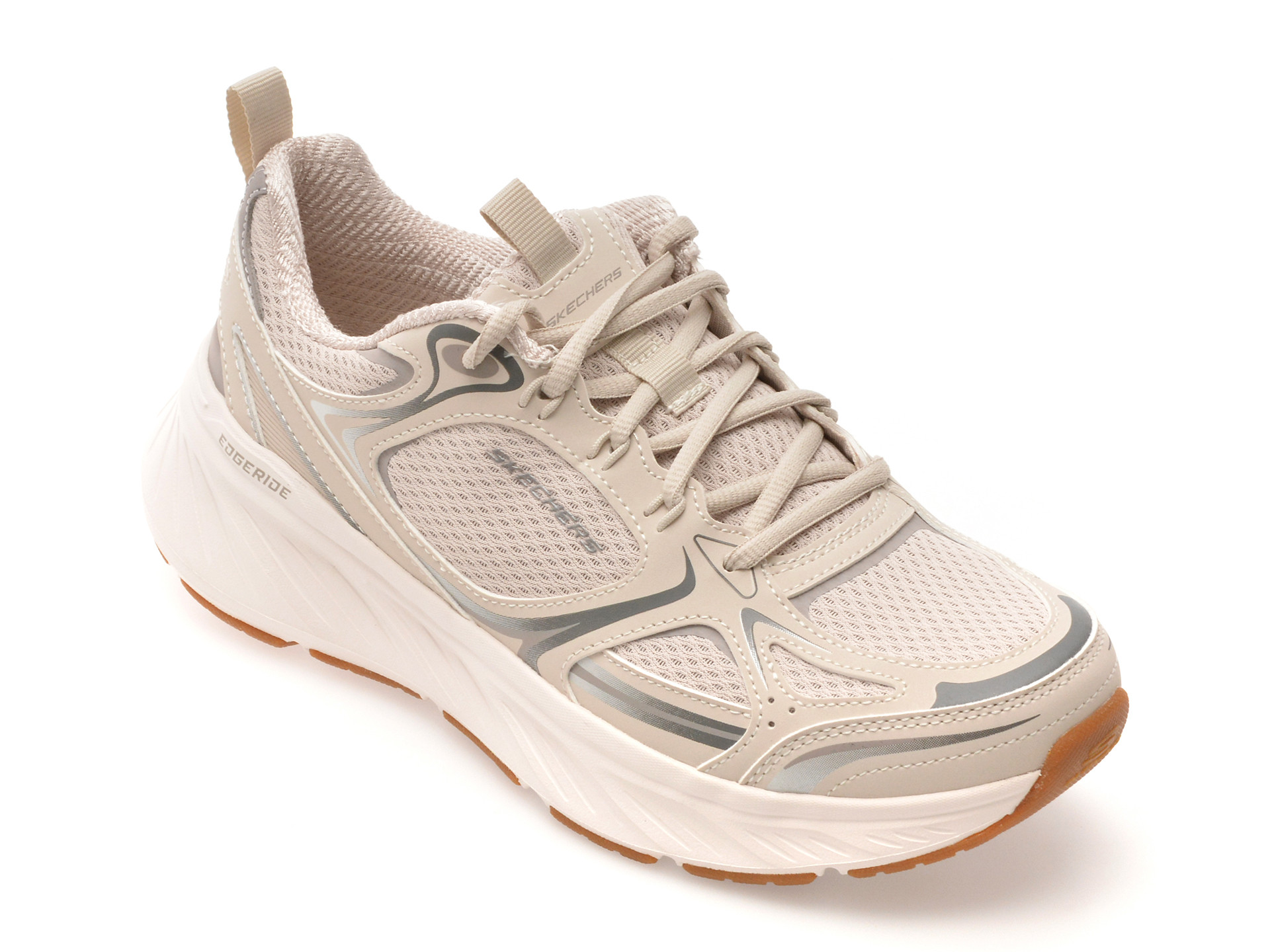 Pantofi sport SKECHERS albi, EDGERIDE, din material textil