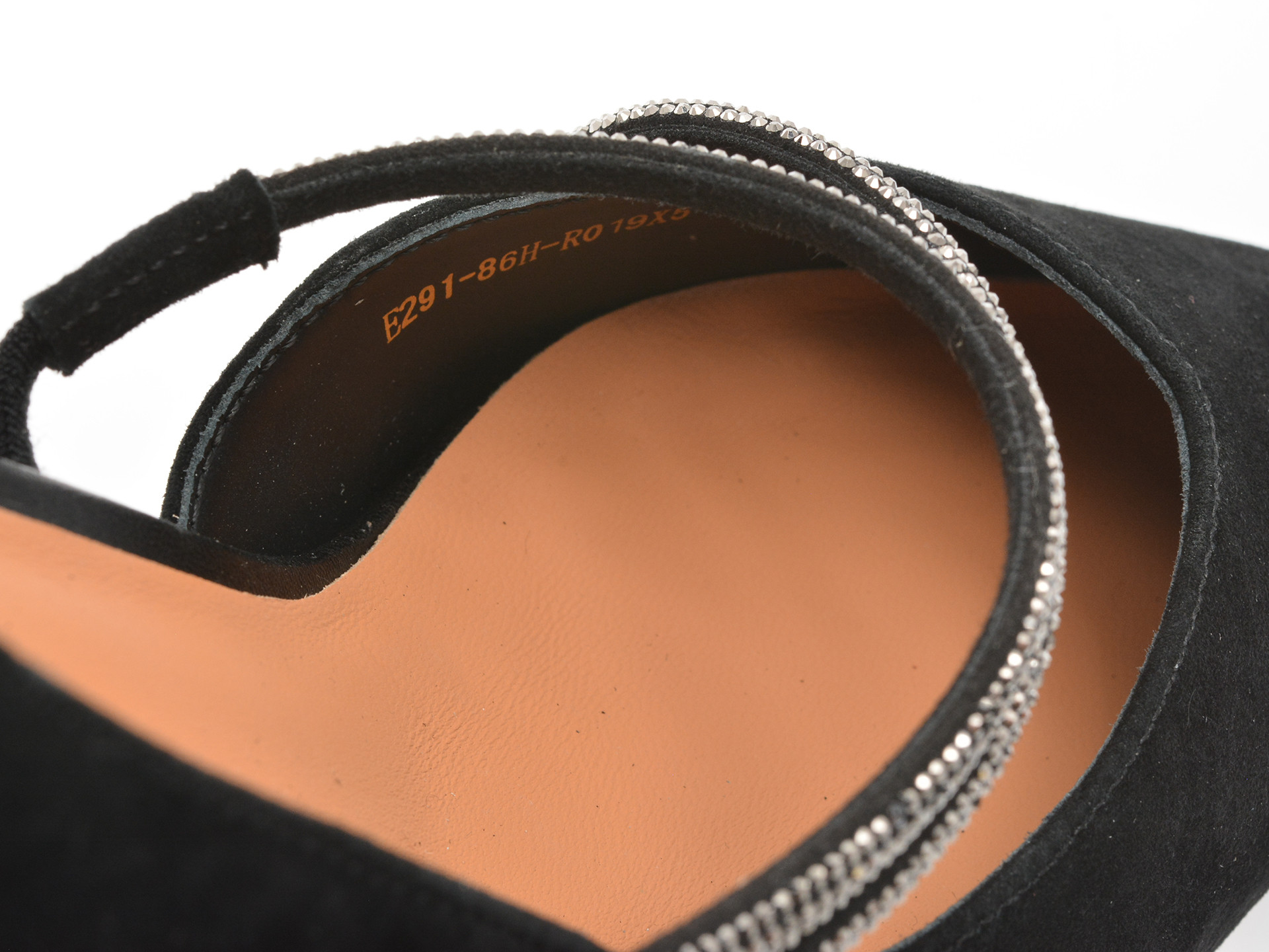 Pantofi eleganti EPICA negri, E291, din piele intoarsa