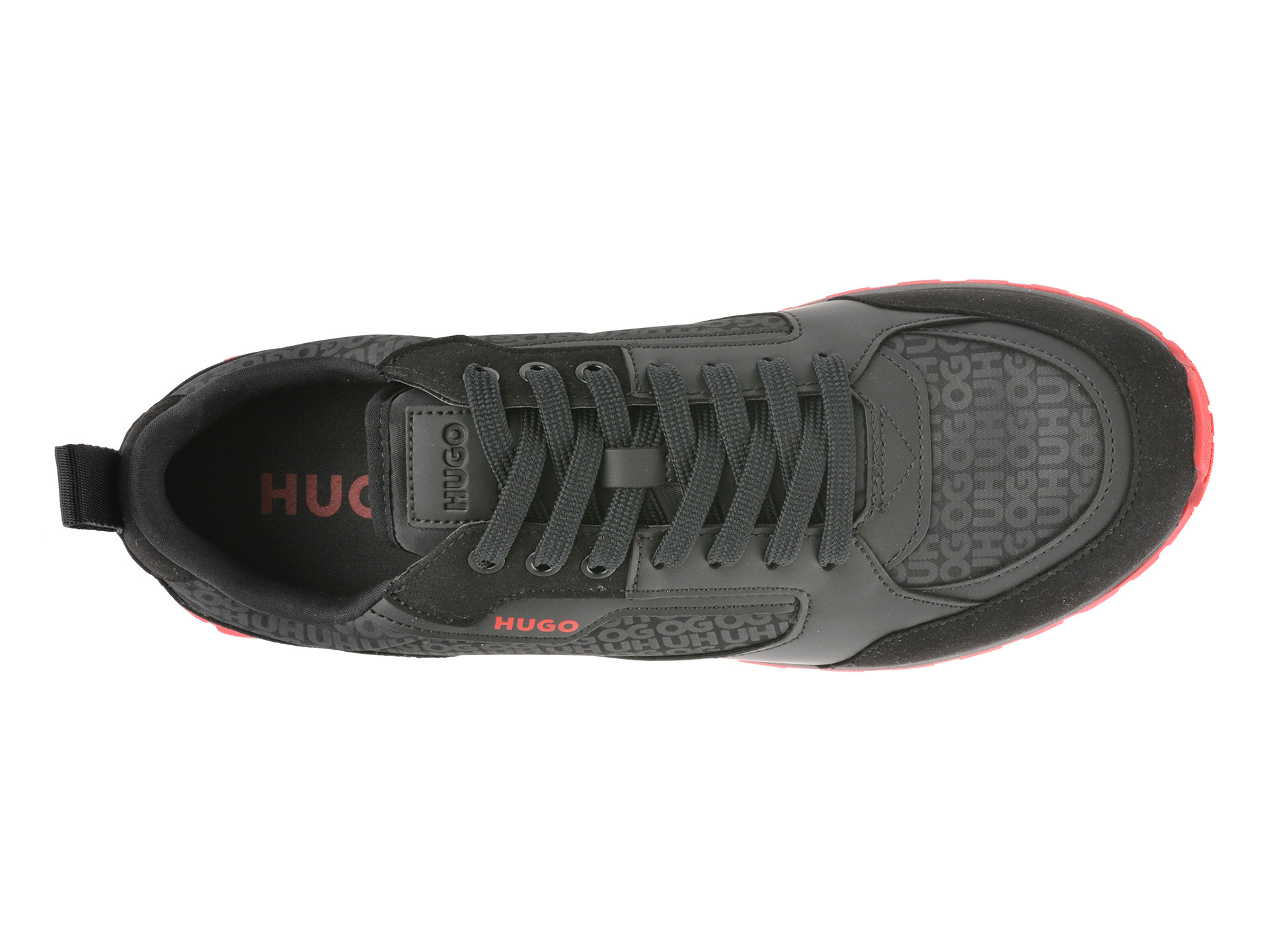 Pantofi sport HUGO negri, 6205, din material textil