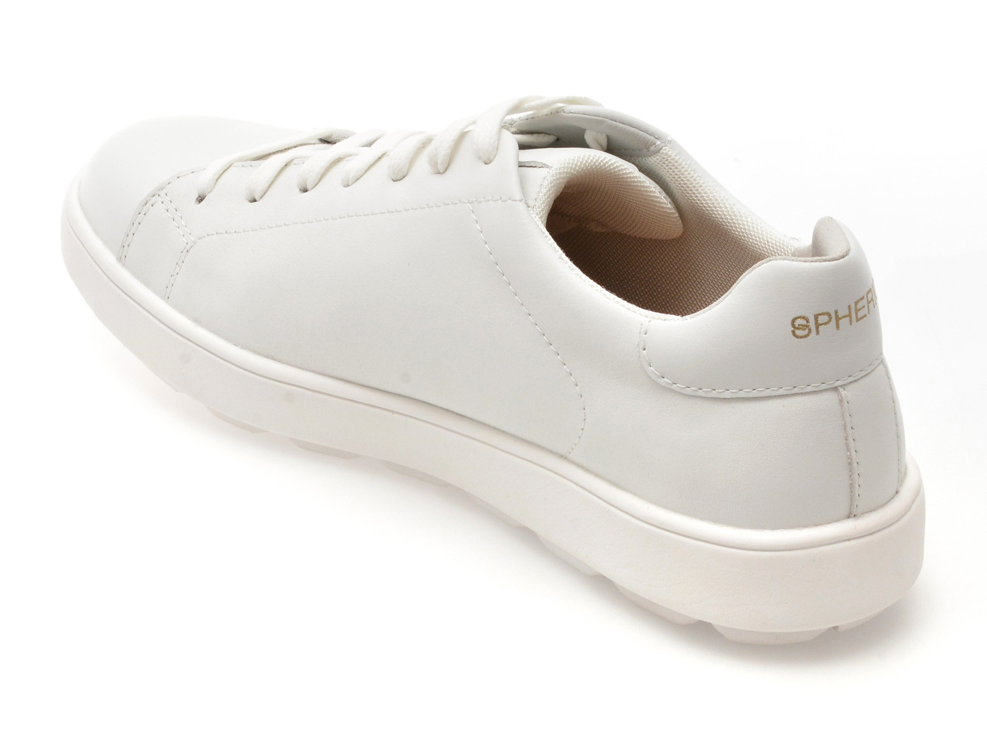 Pantofi sport GEOX albi, U45GPC, din piele naturala