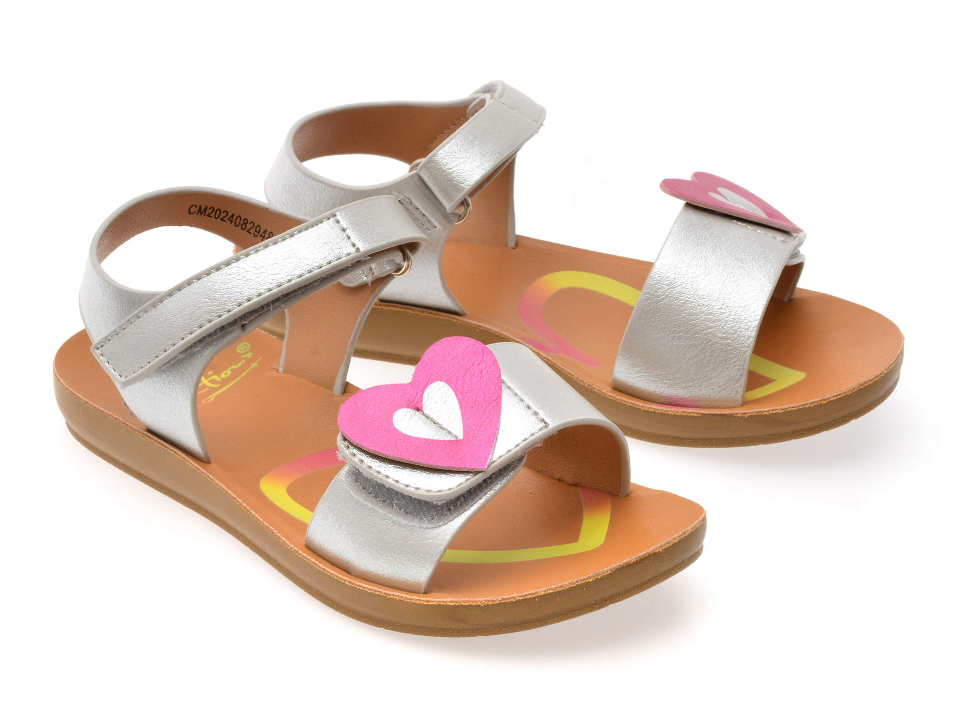 Sandale SELECTION KIDS argintii, 82948, din piele ecologica