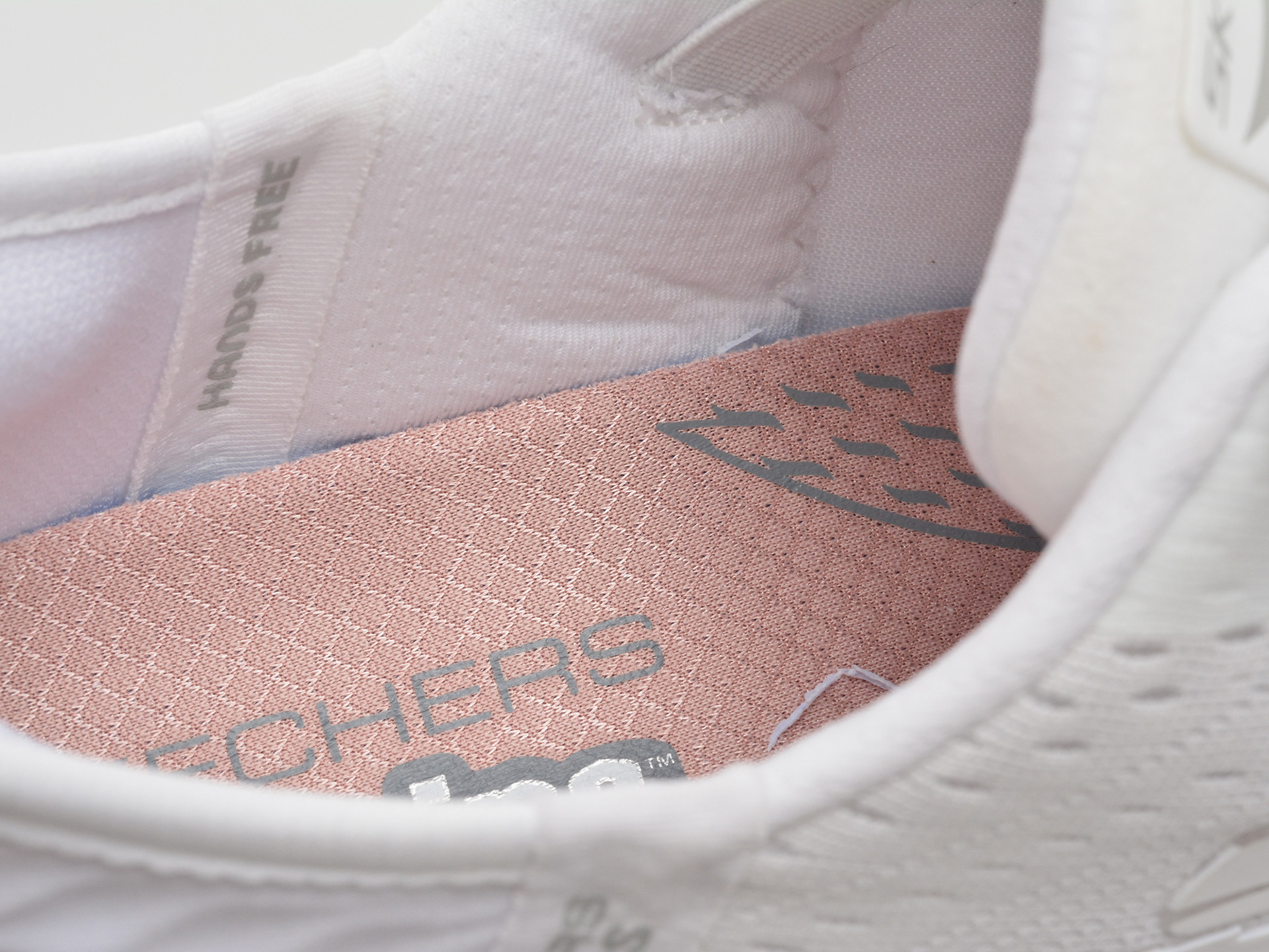 Pantofi sport SKECHERS albi, ARCH FIT 2.0, din material textil