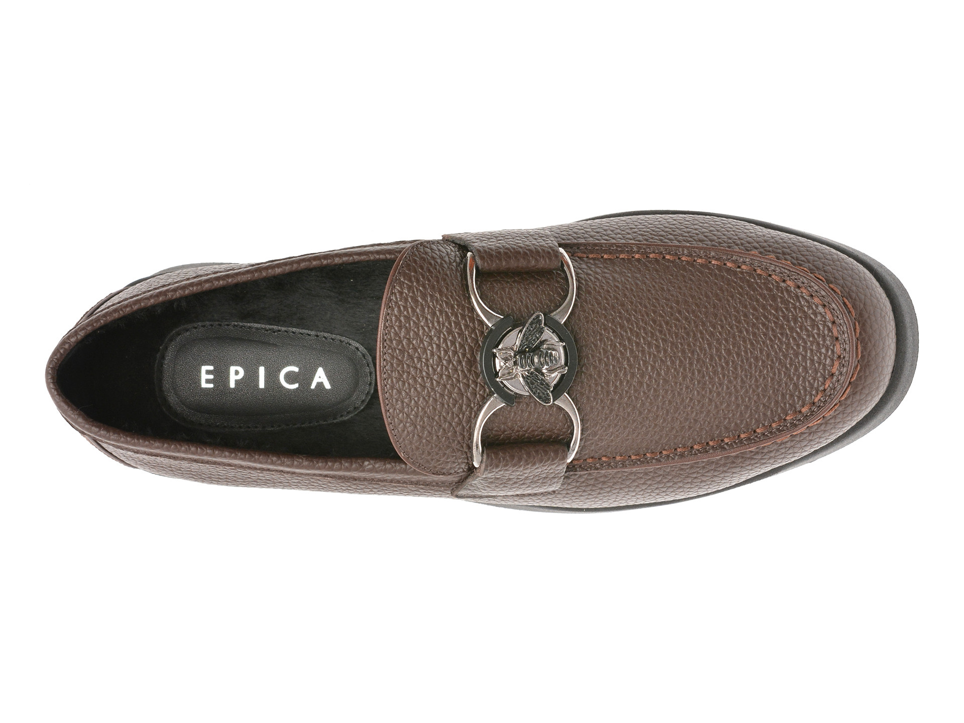 Mocasini EPICA maro, 31110, din piele naturala
