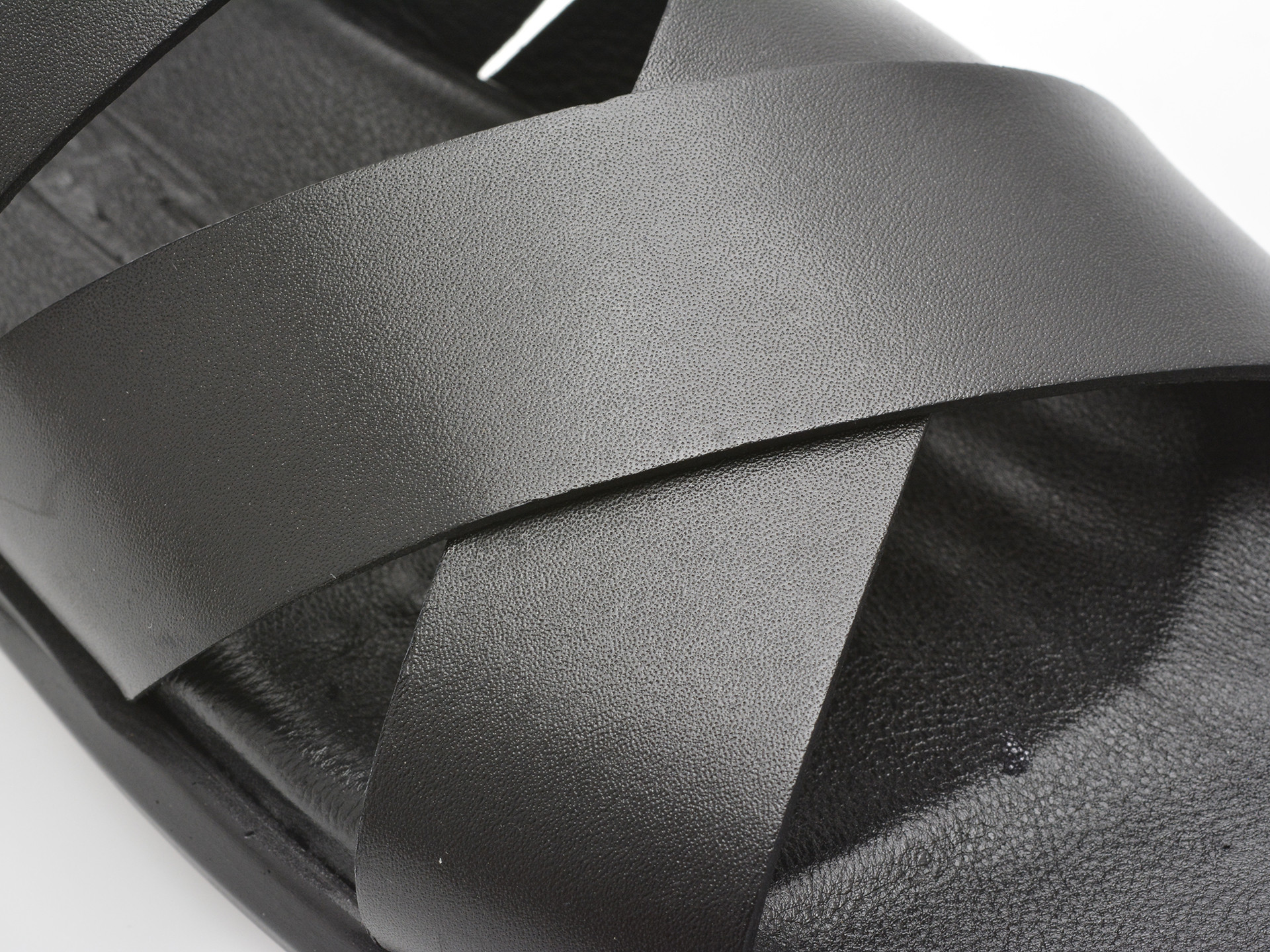 Sandale OTTER negre, AL400, din piele naturala