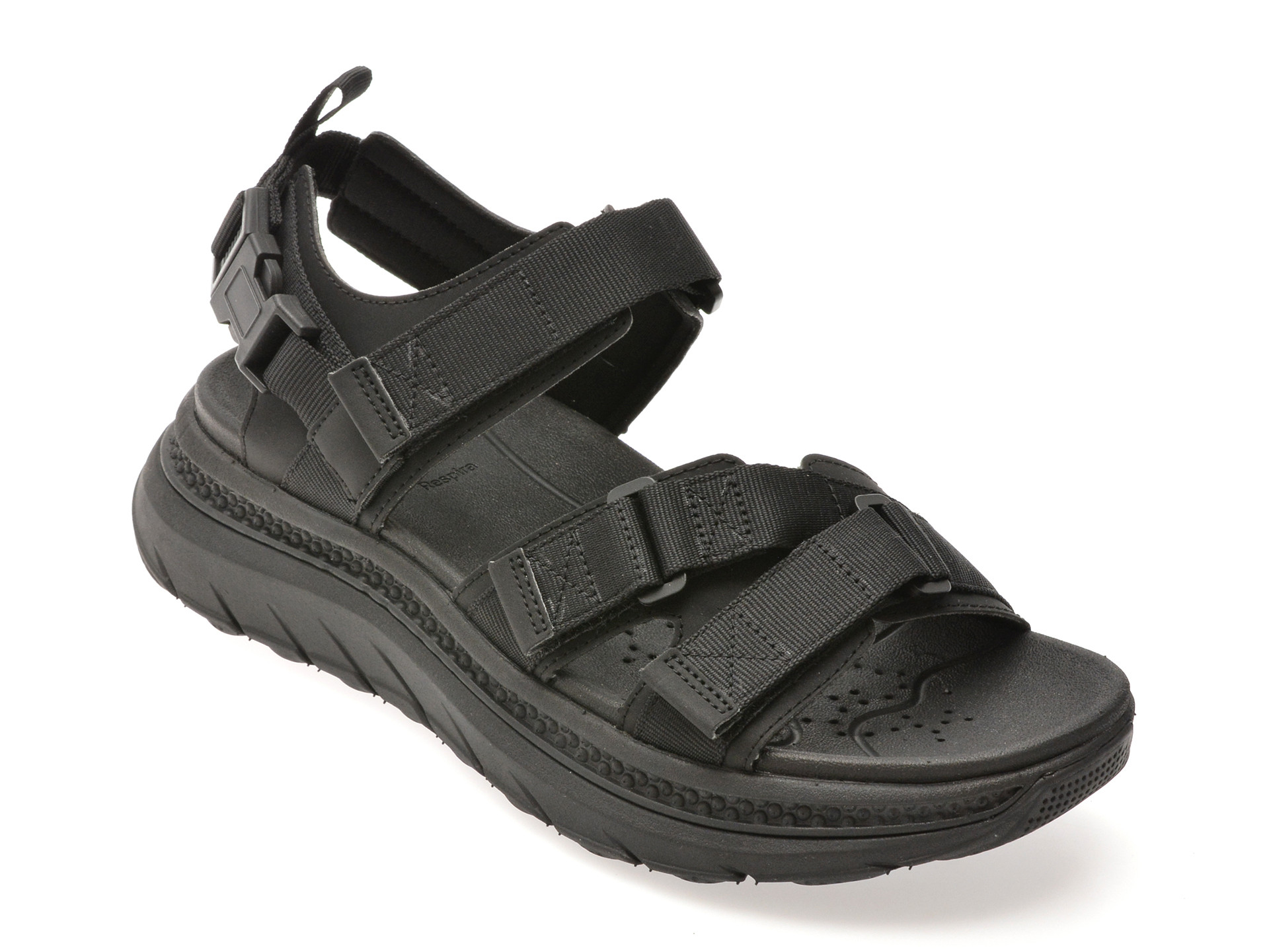 Sandale GEOX negre, U55L0A, din piele ecologica