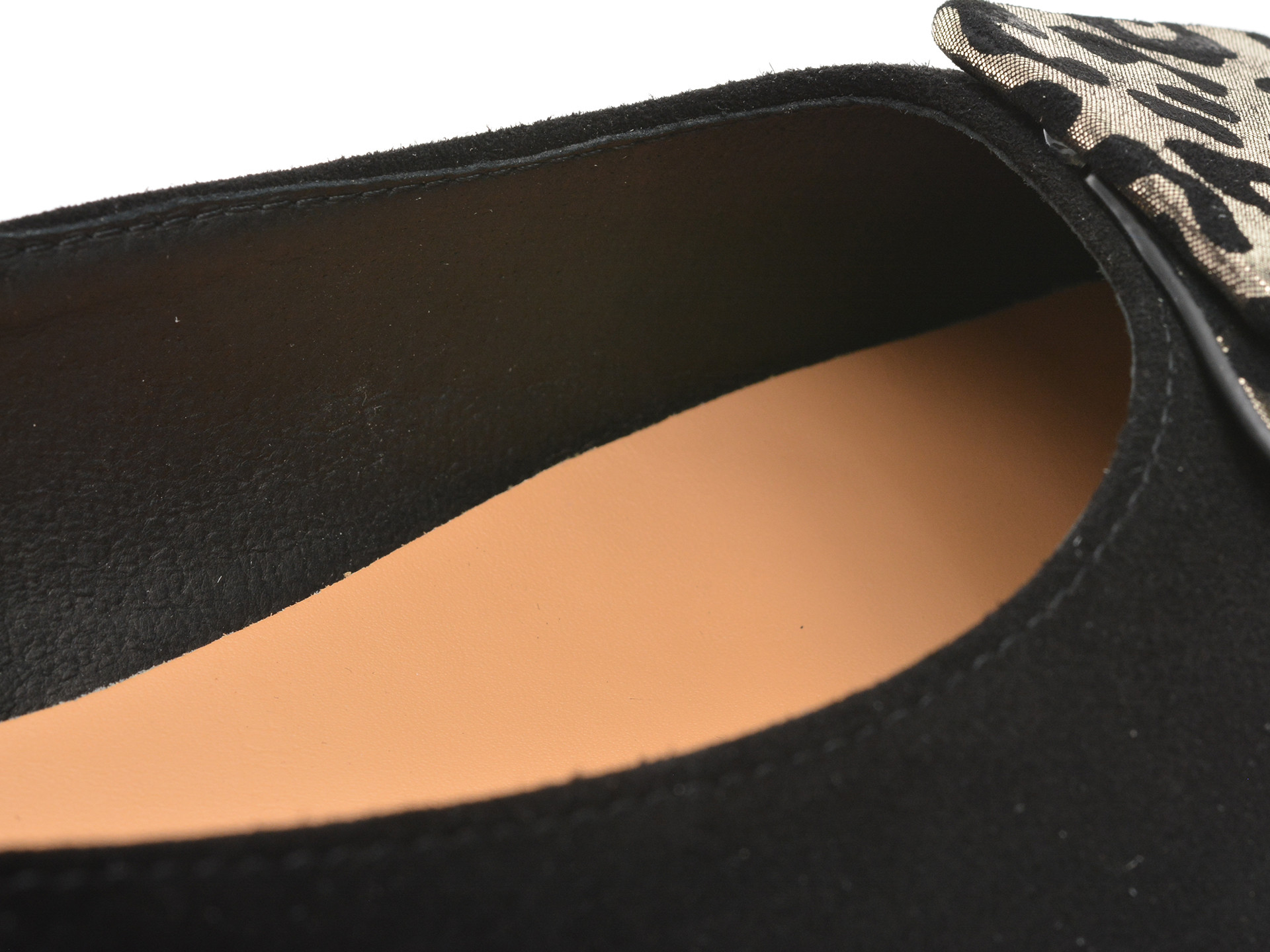 Balerini EPICA negri, V732G20, din piele intoarsa