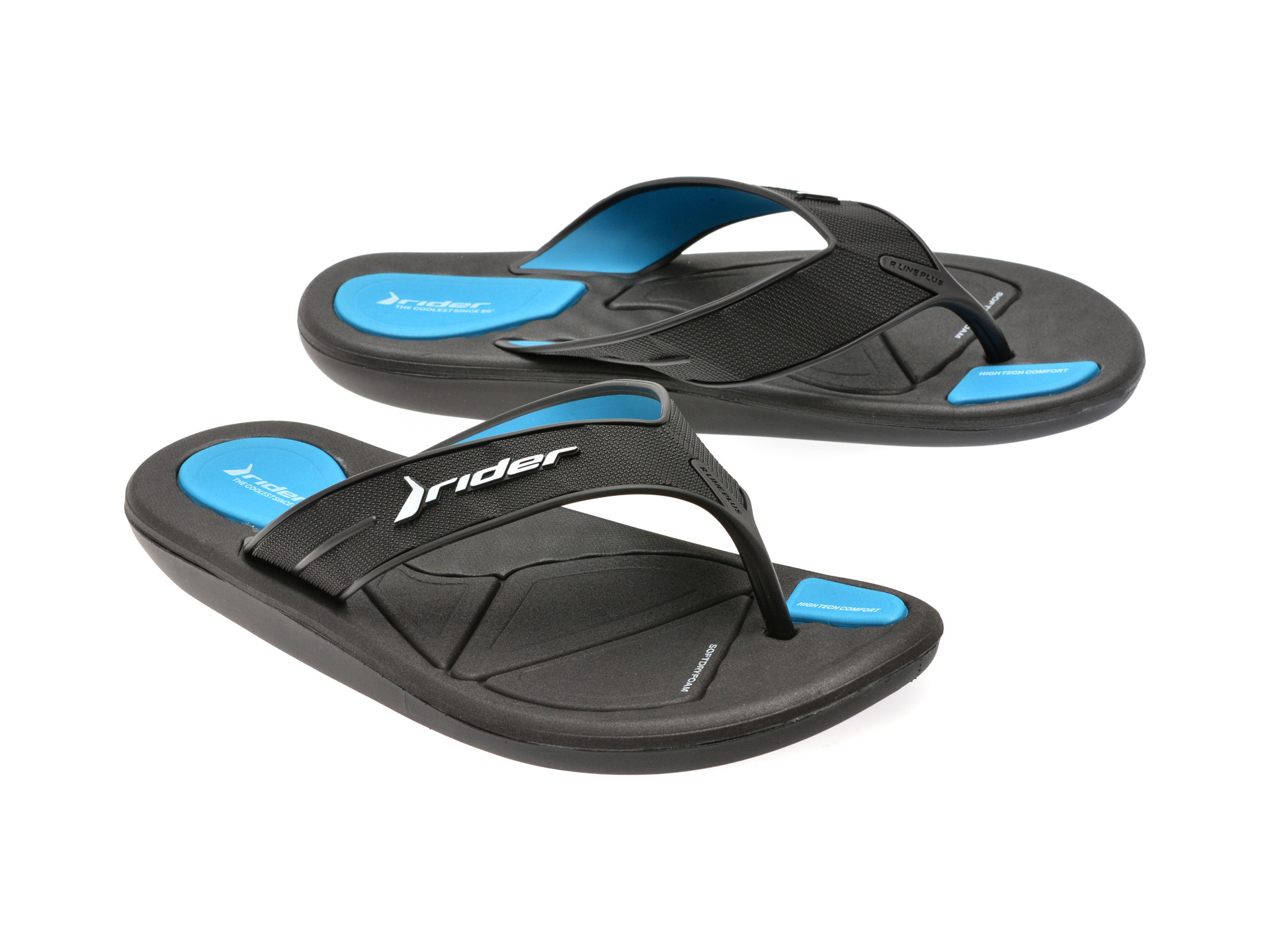 Papuci RIDER negri, 1131567, din pvc