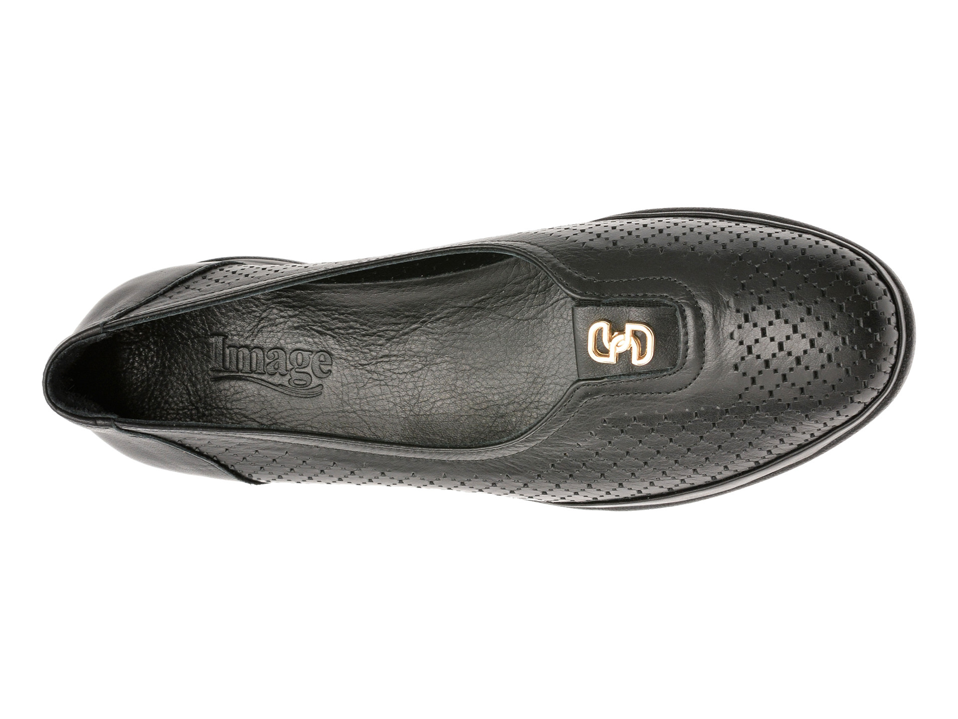 Pantofi IMAGE negri, 13400, din piele naturala