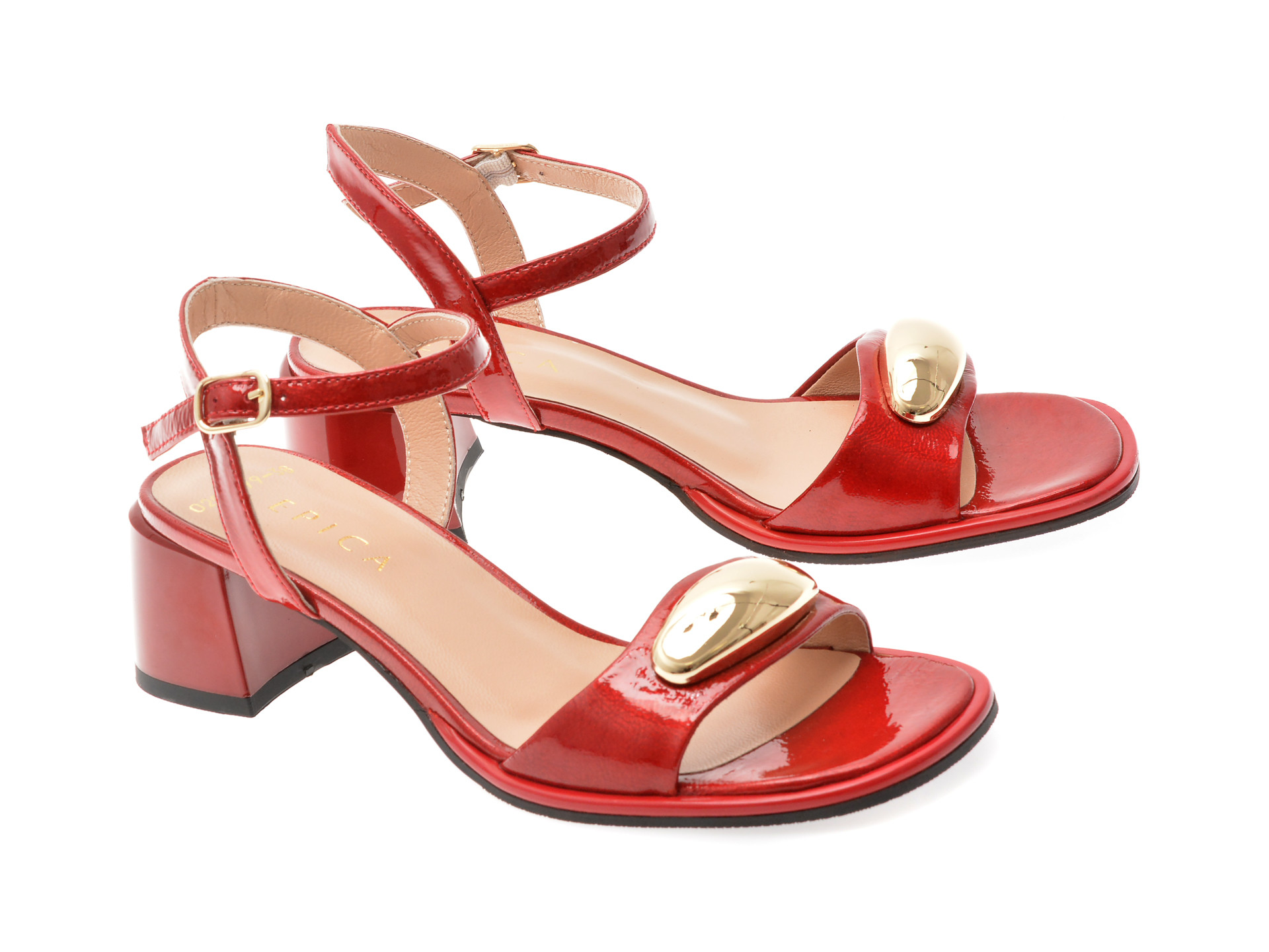 Sandale epica rosii 6020255 din piele naturala lacuita