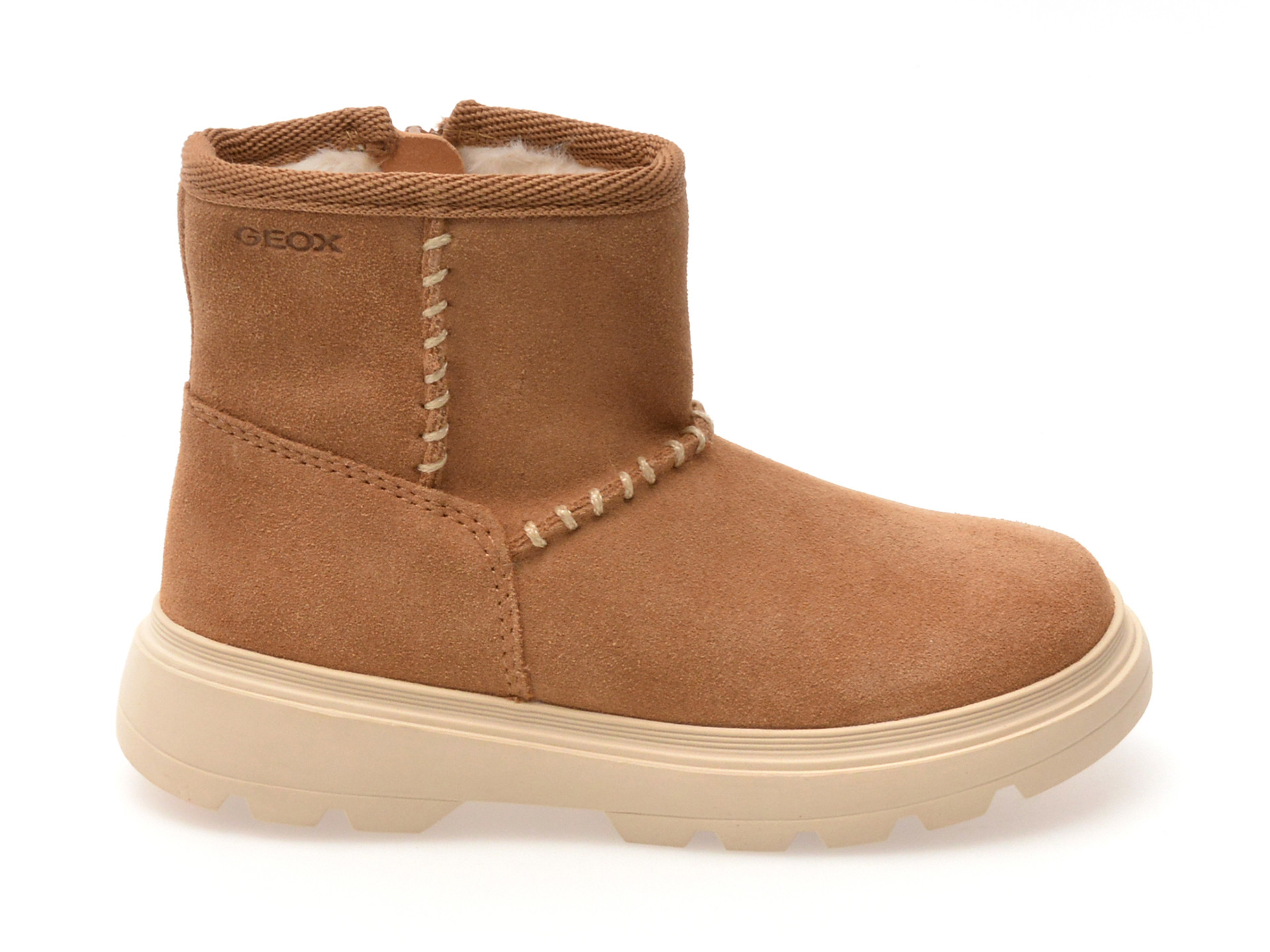 Ghete GEOX maro, B565YA, din piele intoarsa