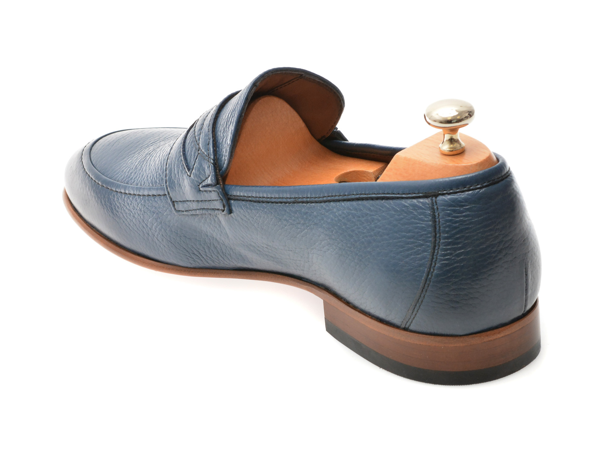 Mocasini eleganti LE COLONEL albastri, 65926, din piele naturala