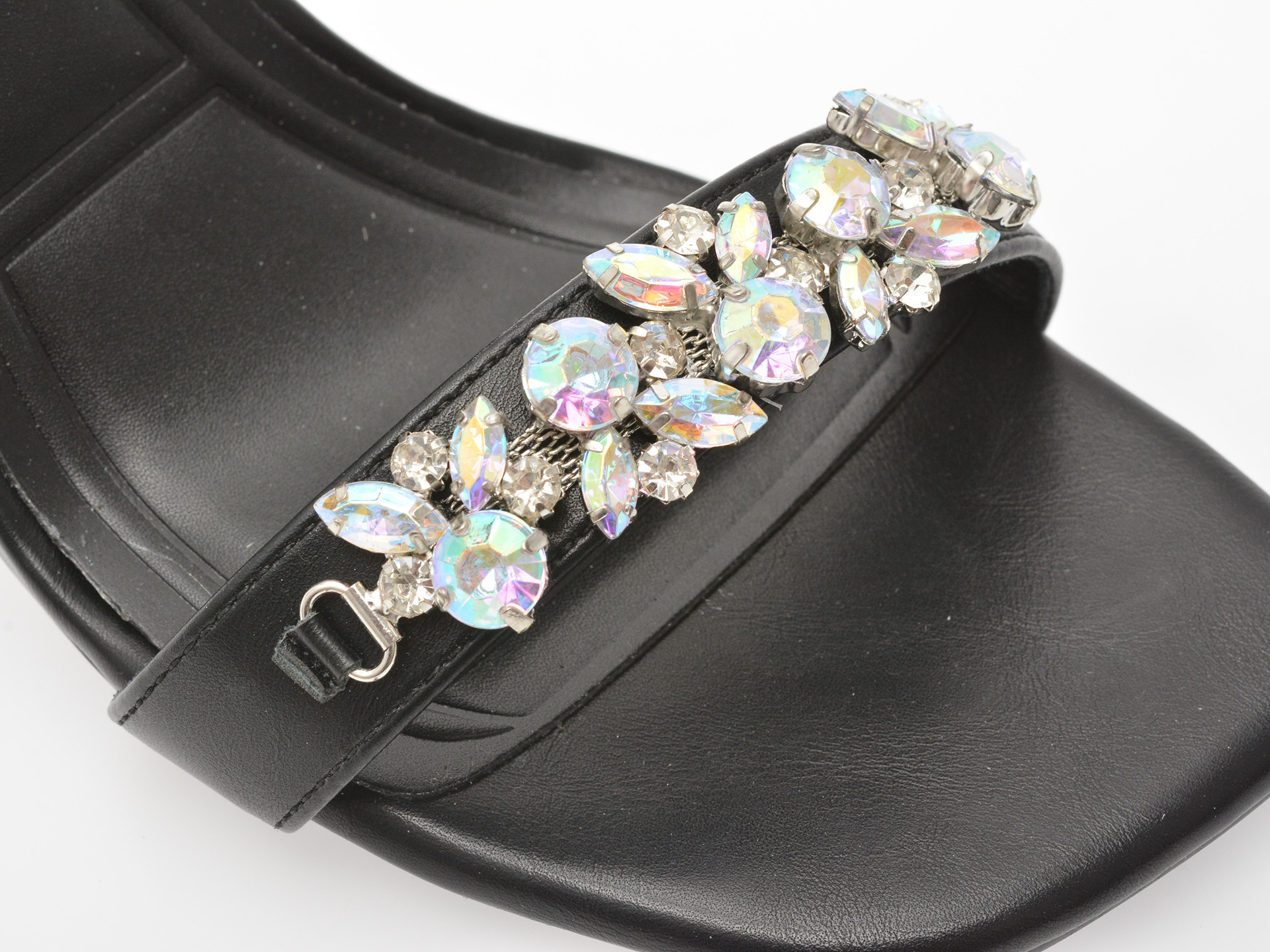 Sandale elegante EPICA negre, 82989, din piele ecologica