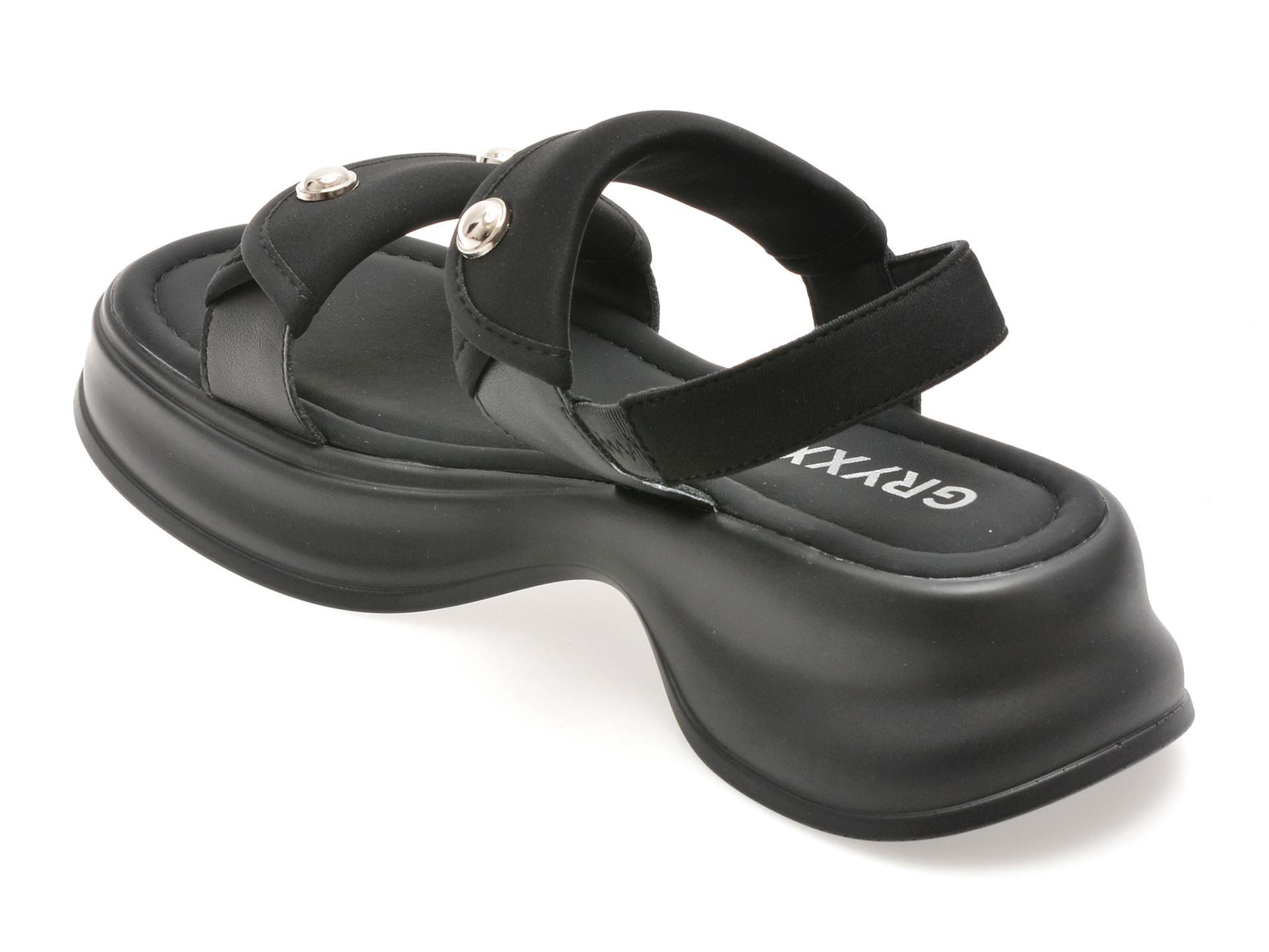 Sandale GRYXX negre, 8862, din material textil
