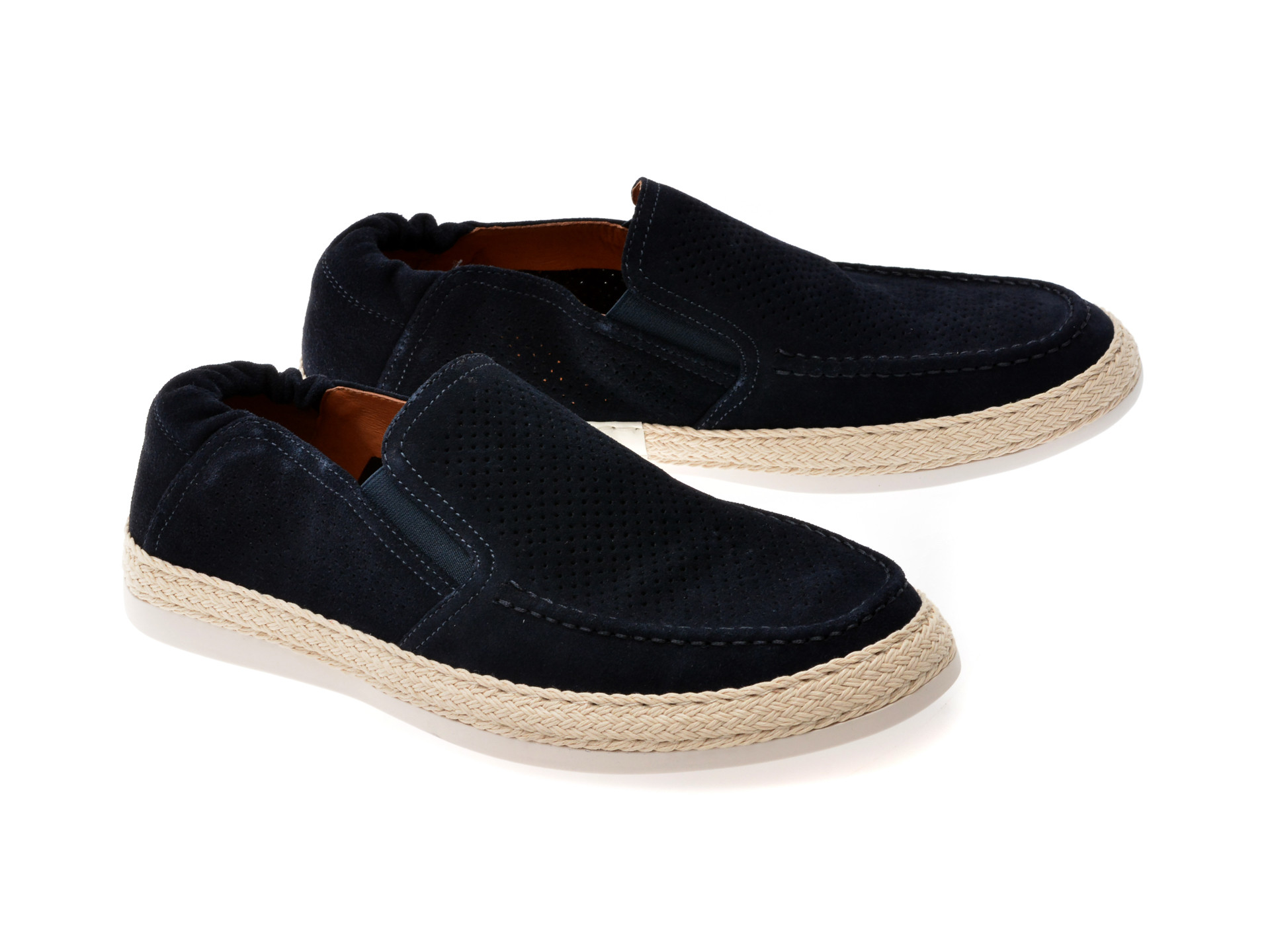 Mocasini EPICA bleumarin, 1000, din piele intoarsa