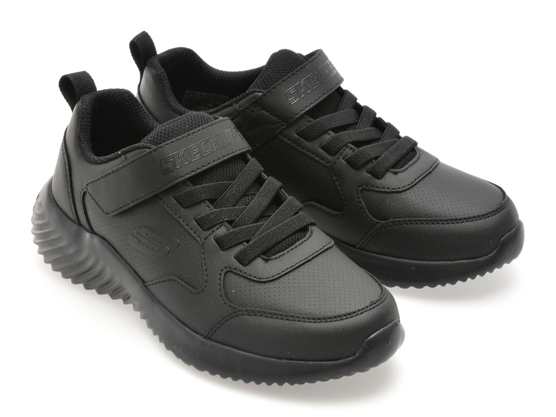 Pantofi sport SKECHERS negri, BOUNDER, din piele ecologica