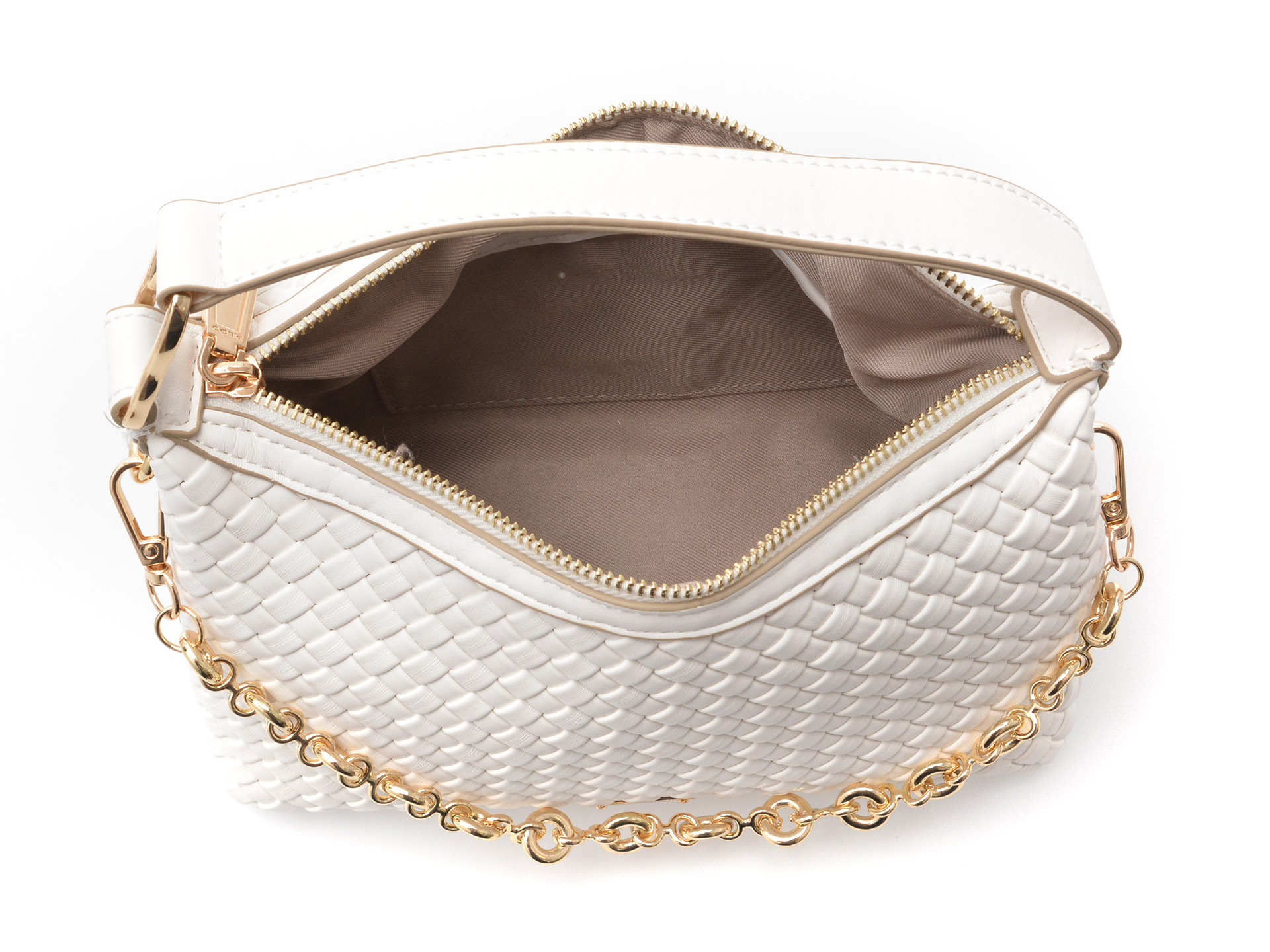 Geanta ALDO alba, PAXTONI 100, din piele ecologica