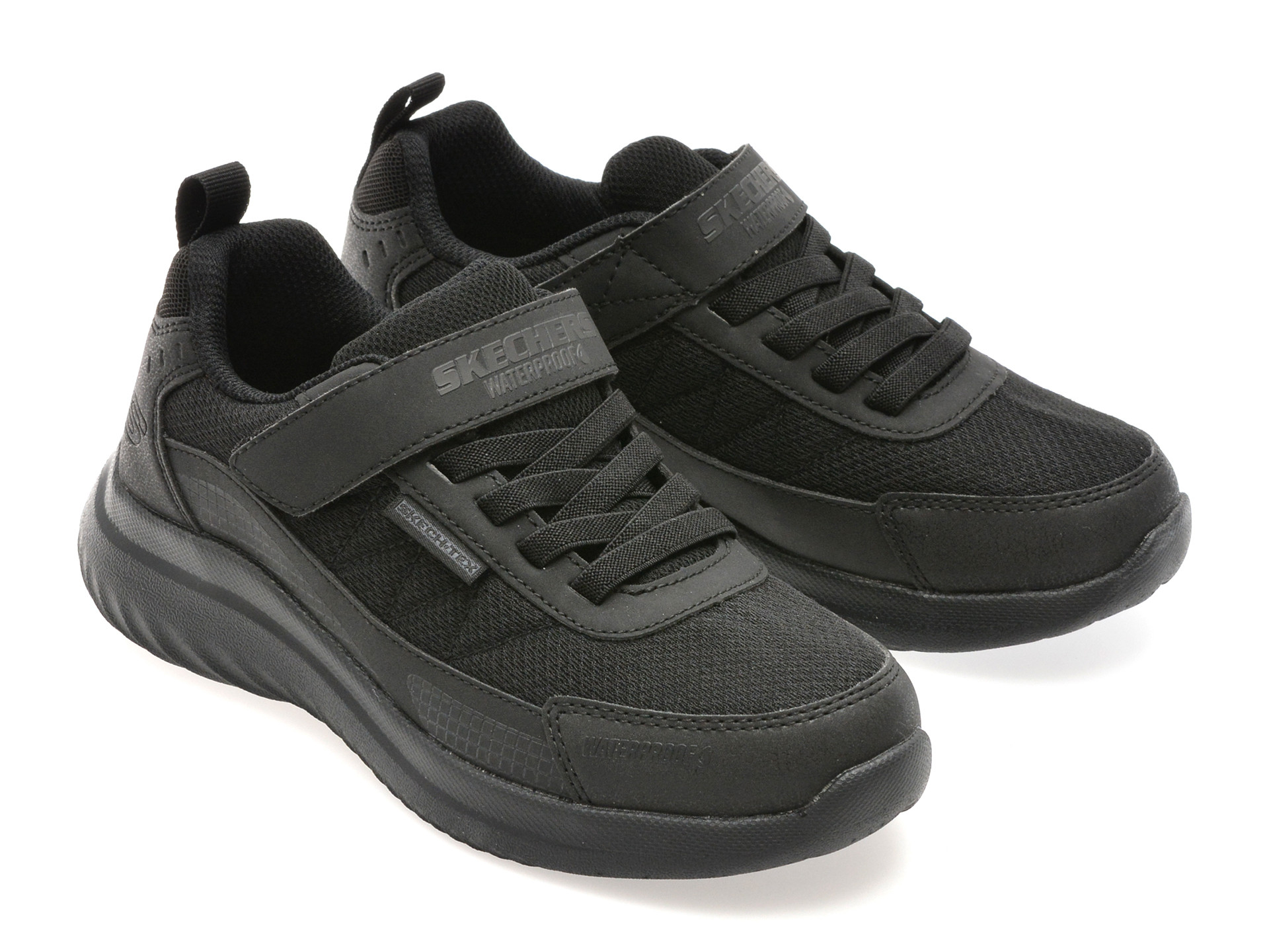 Pantofi sport SKECHERS negri, BOUNDER 2.0, din material textil