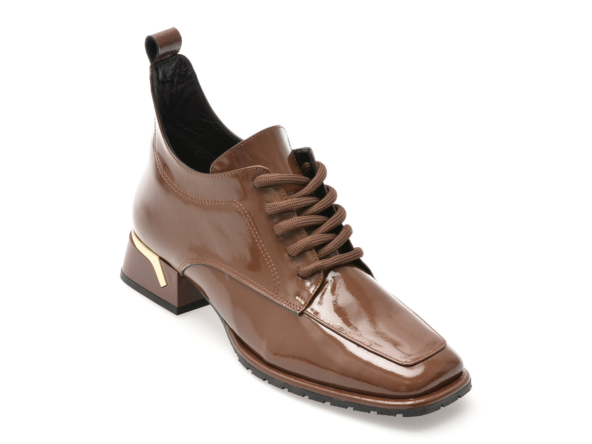 Ghete EPICA maro, 5312091, din piele naturala lacuita