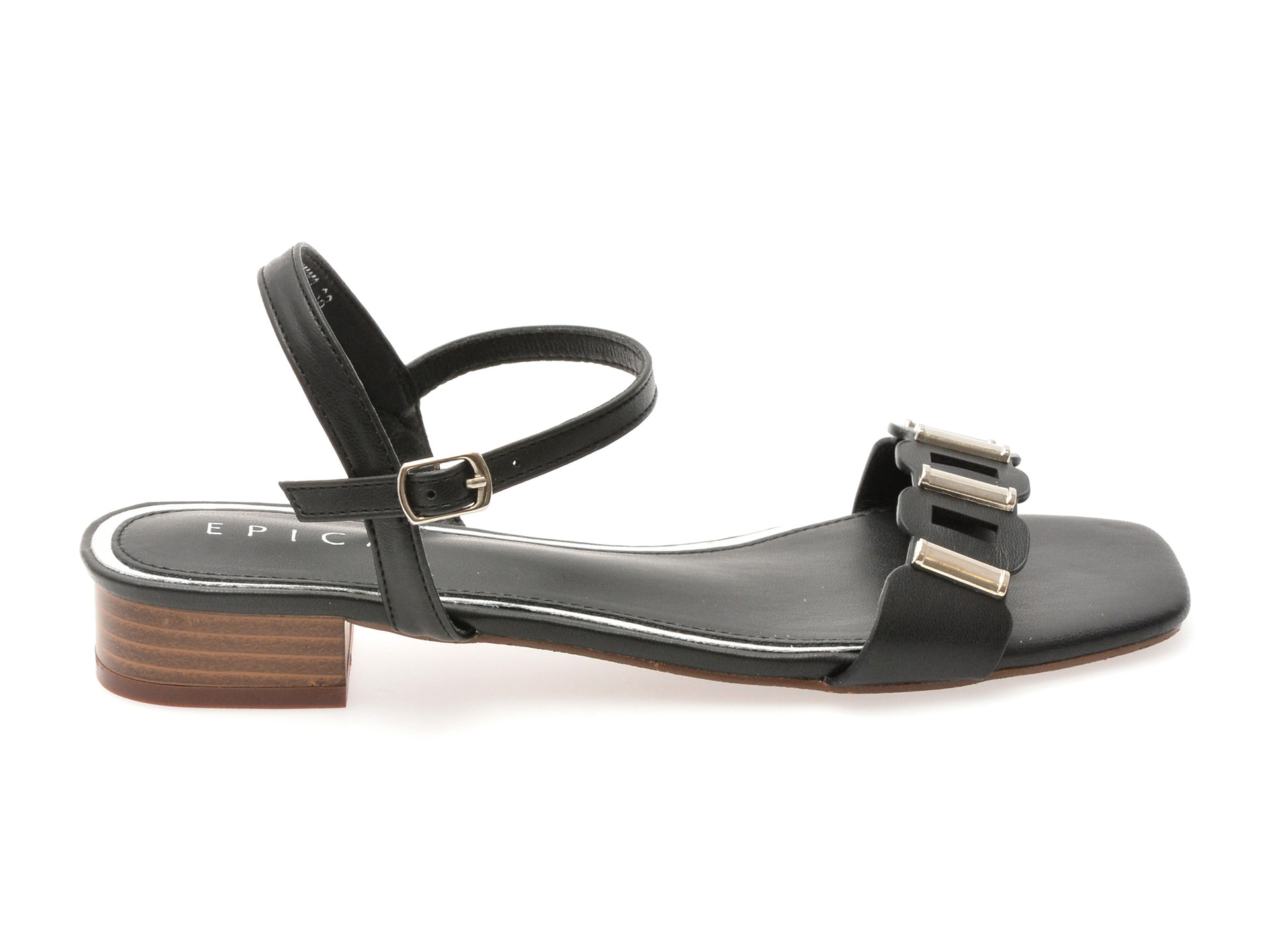 Sandale EPICA negre, 82962, din piele ecologica