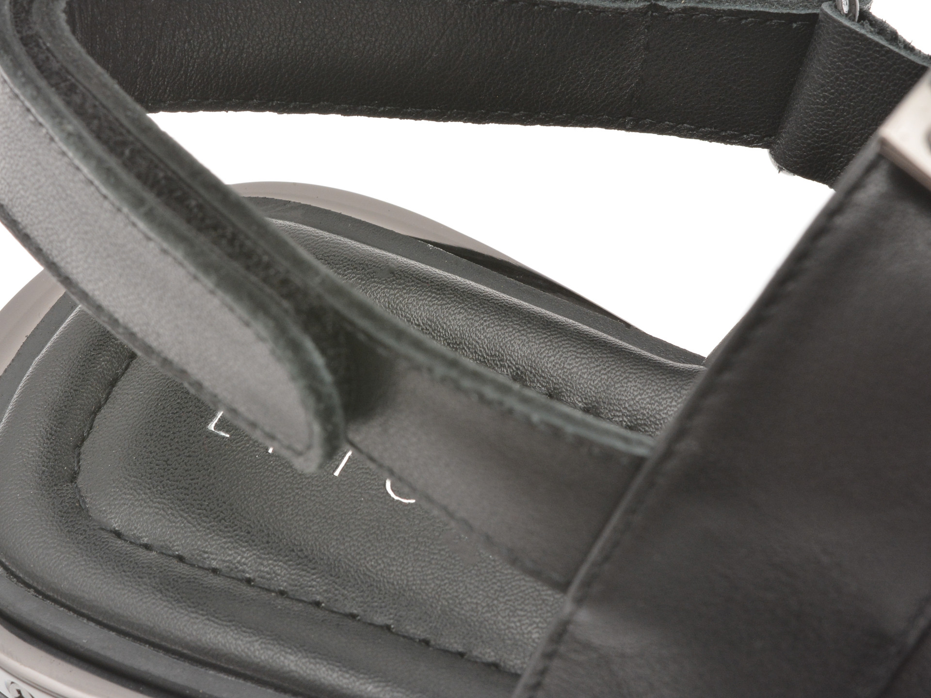 Sandale EPICA negre, V951G65, din piele naturala