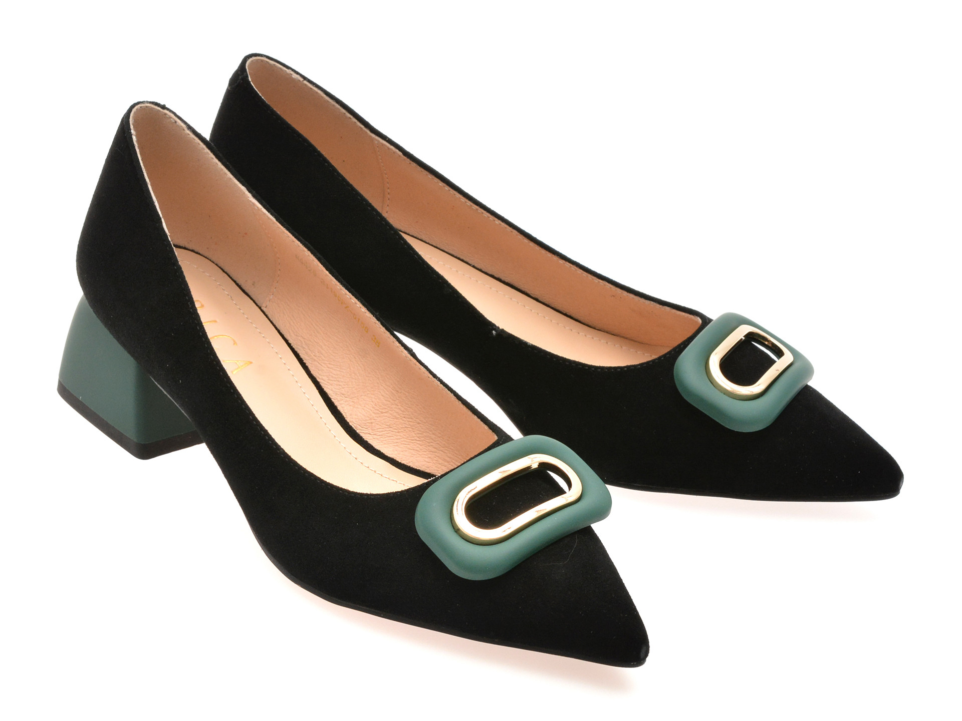 Pantofi EPICA negri, 31190, din piele intoarsa