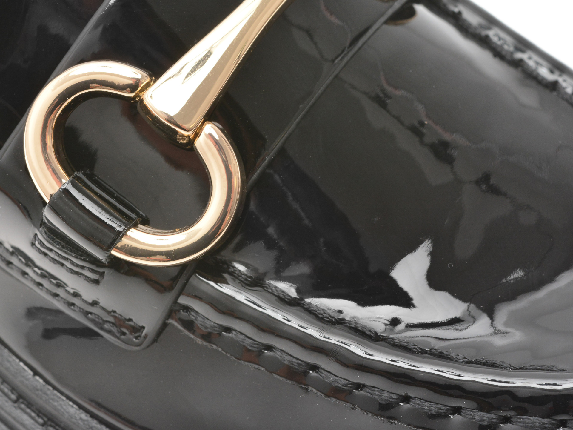 Mocasini ALDO negri, MISKA 001, din piele ecologica lacuita