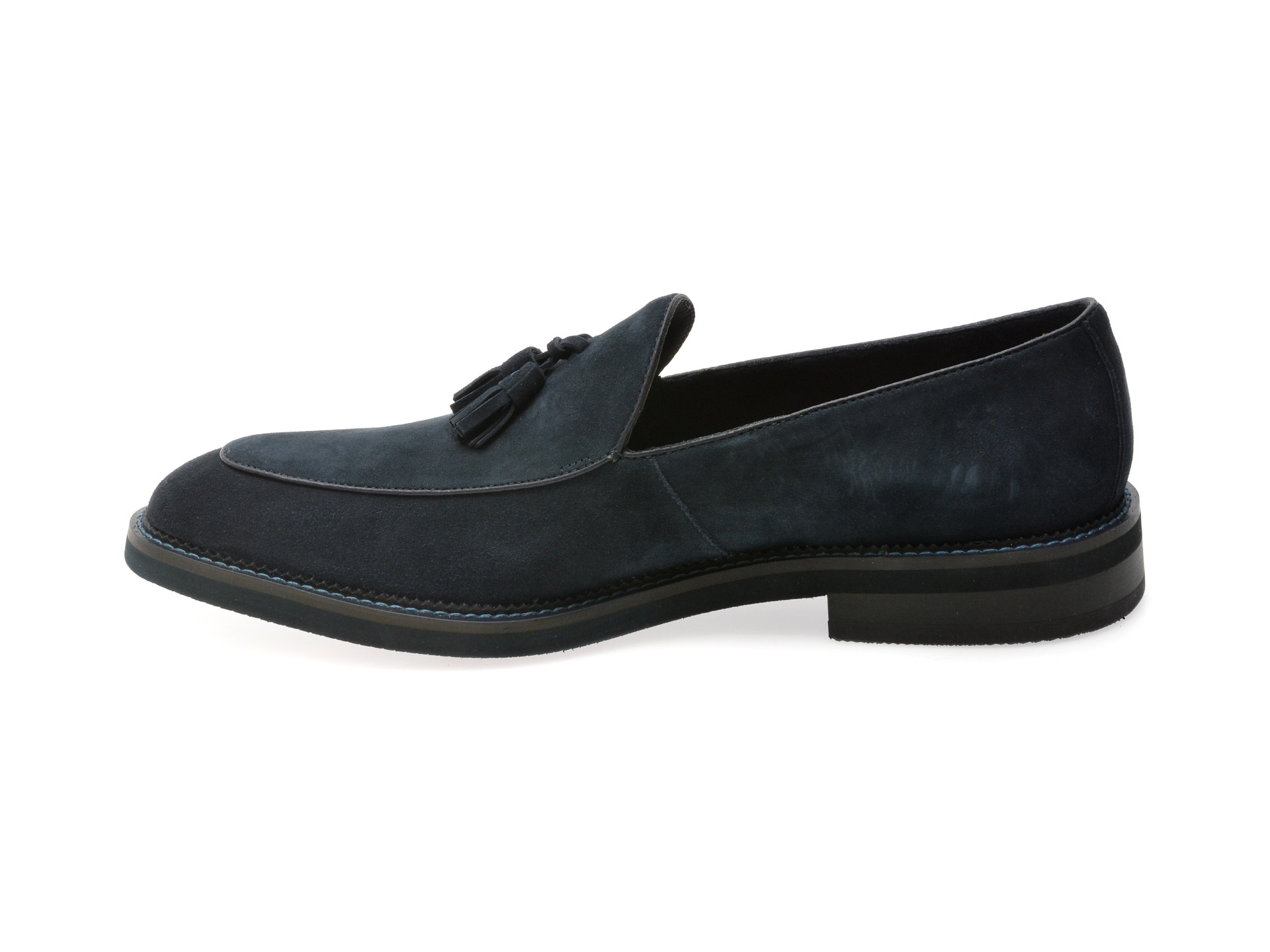 Mocasini eleganti ALDO bleumarin, PORTOS 410, din piele intoarsa