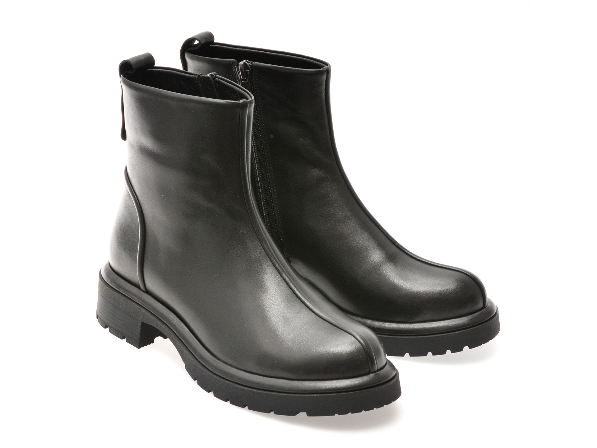 Ghete IMAGE negre, 1504005, din piele naturala