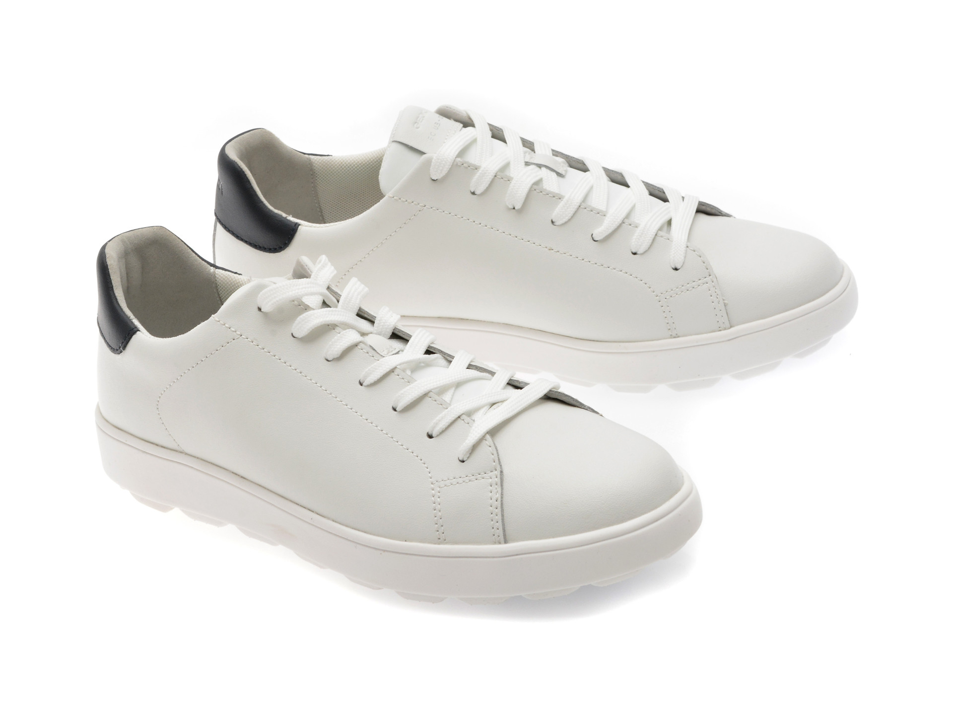 Pantofi sport GEOX albi, U45GPA, din piele naturala