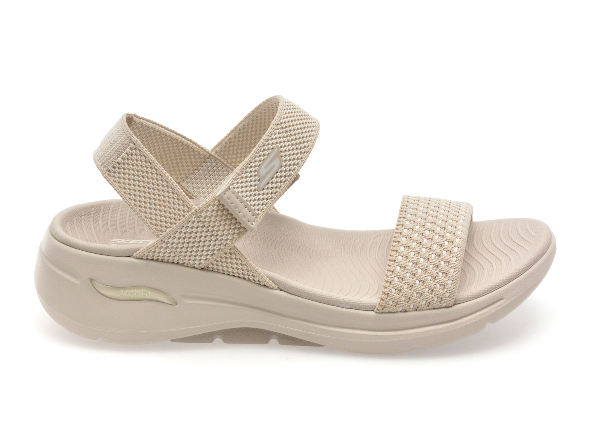 Sandale SKECHERS gri, KZGO WALK ARCH FIT, din material textil