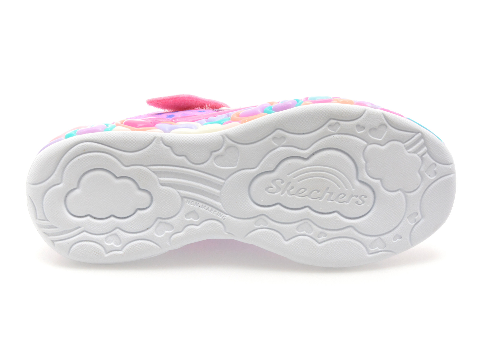 Pantofi sport SKECHERS roz, ETERNAL HEART LIGHTS, din material textil