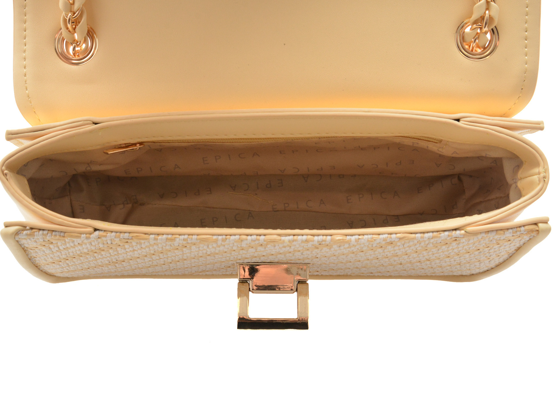 Geanta EPICA galbena, 13, din piele ecologica