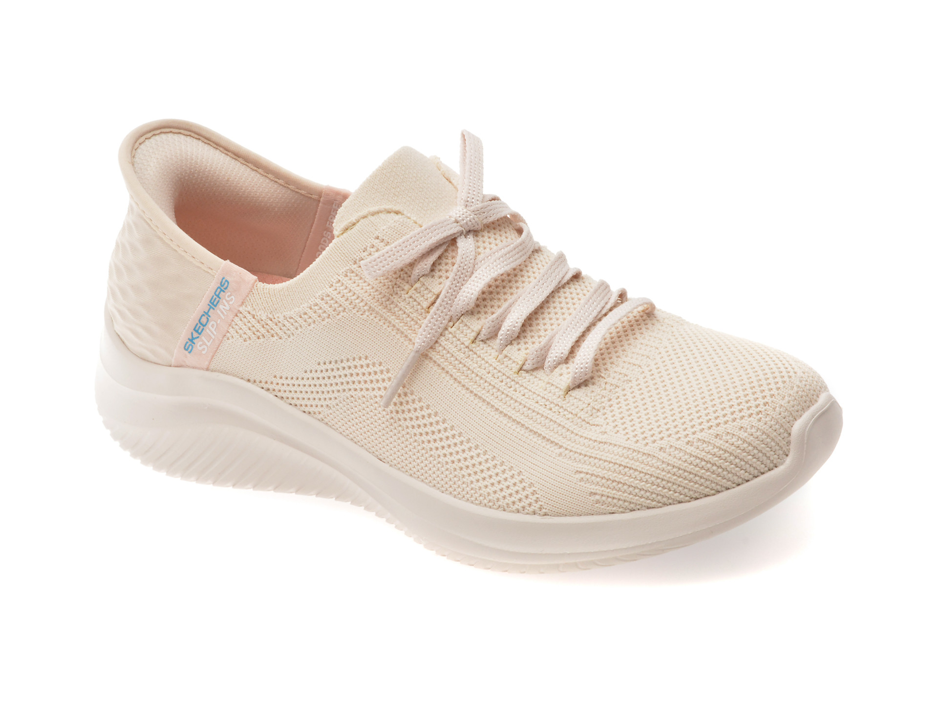 Pantofi sport SKECHERS nude, ULTRA FLEX 3.0, din material textil