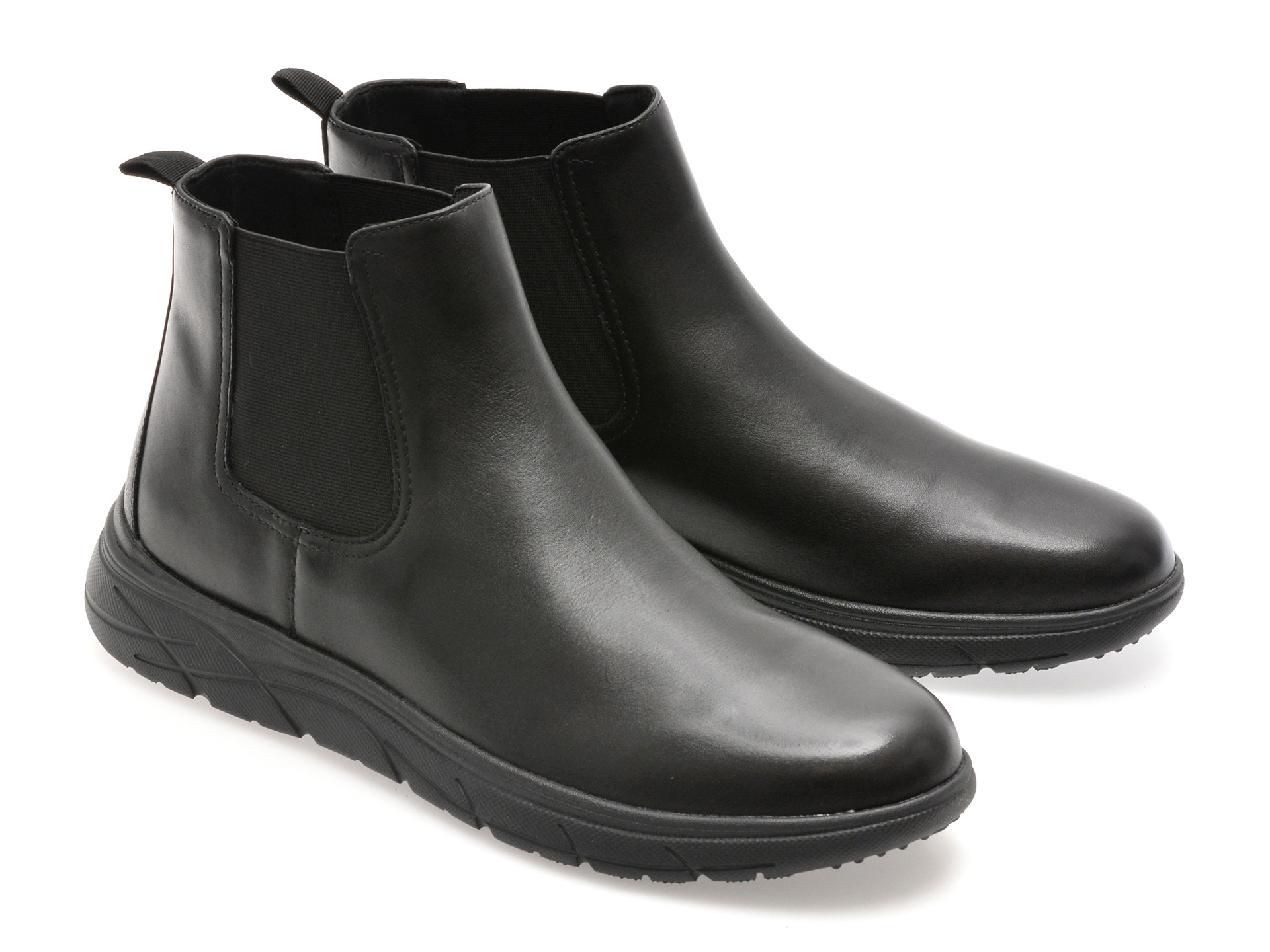 Ghete GEOX negre, U36E1A, din piele naturala