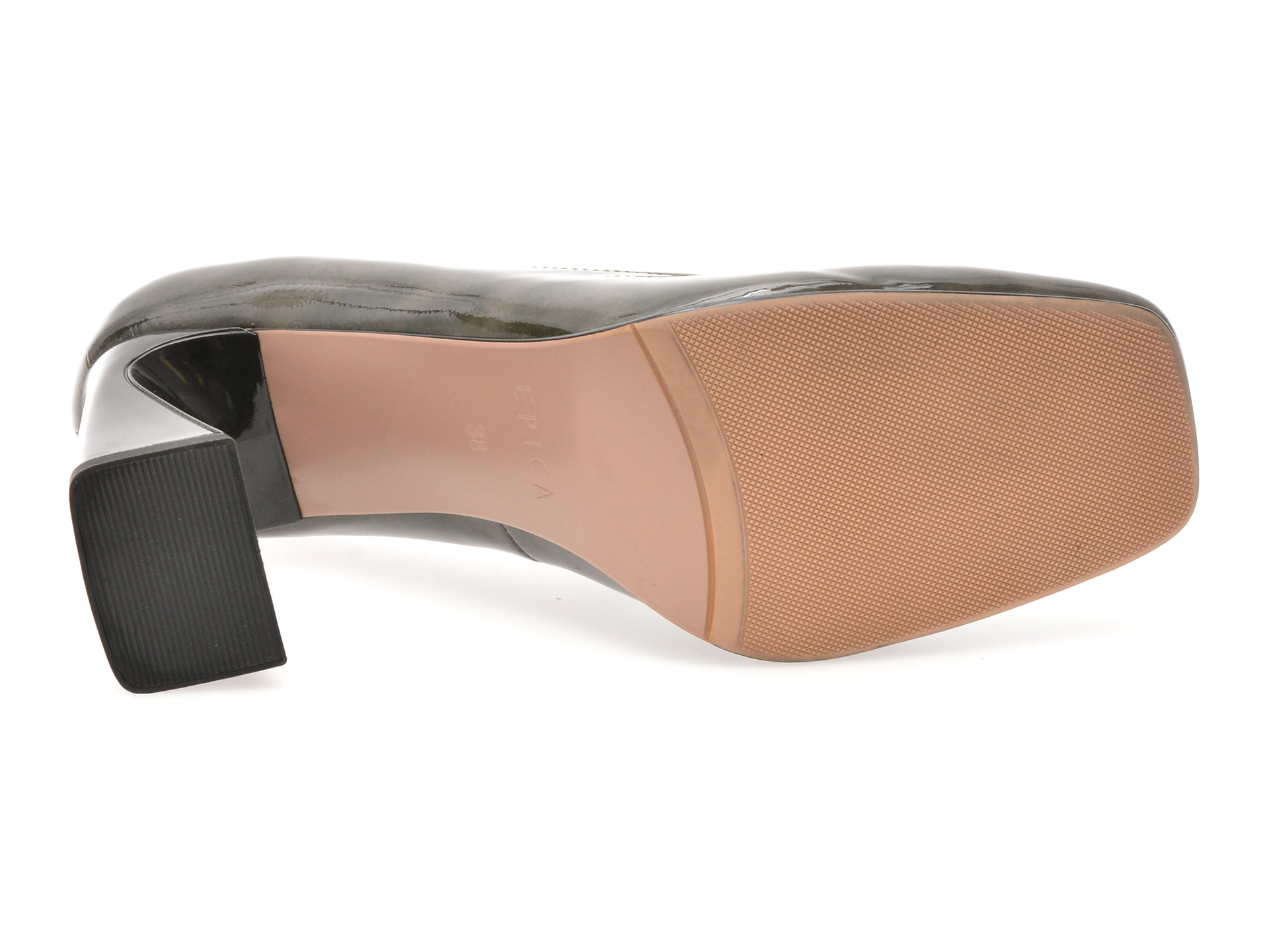 Pantofi eleganti EPICA gri, 71822, din piele naturala lacuita