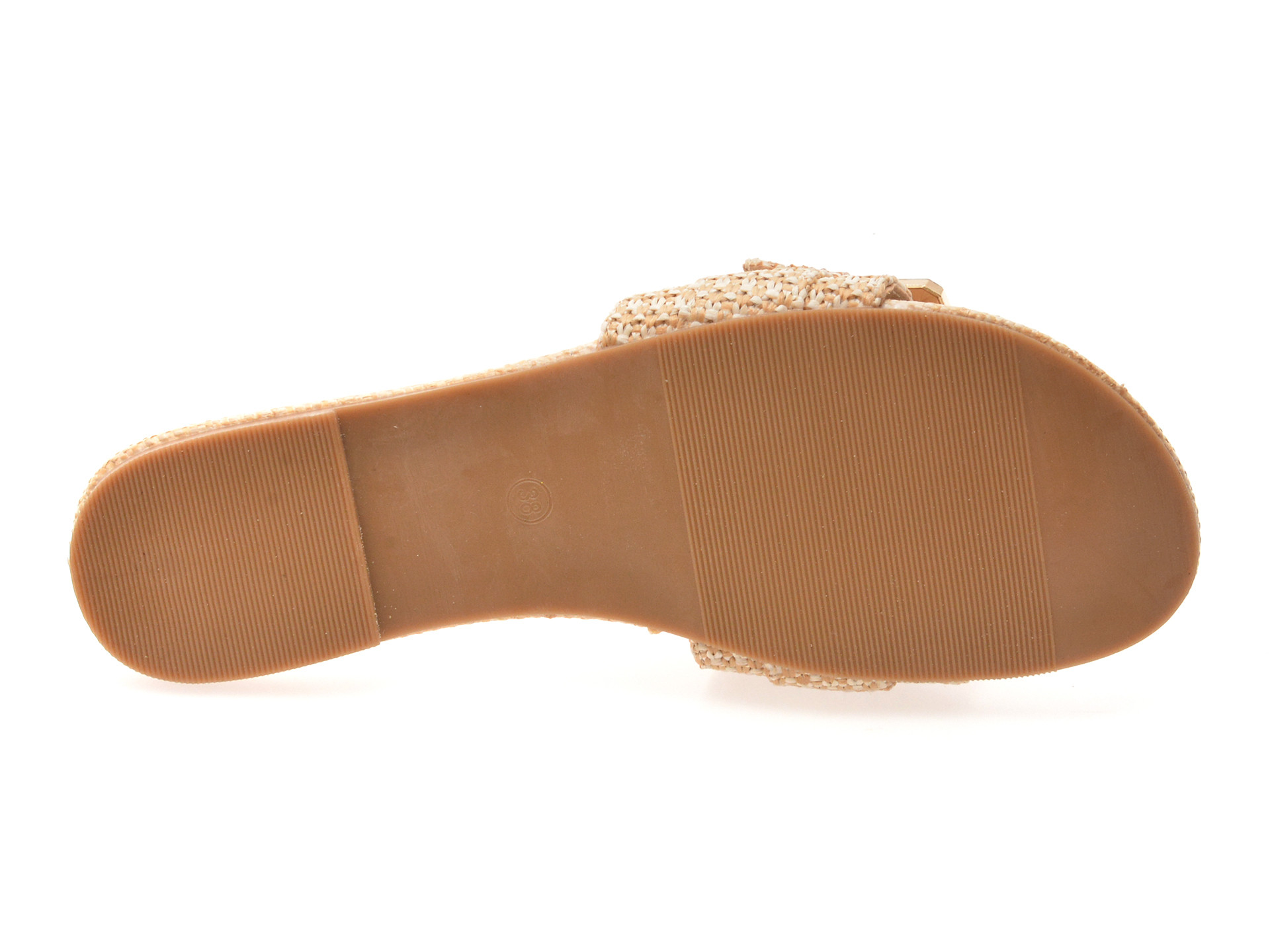 Papuci EPICA bej, 70420, din piele ecologica