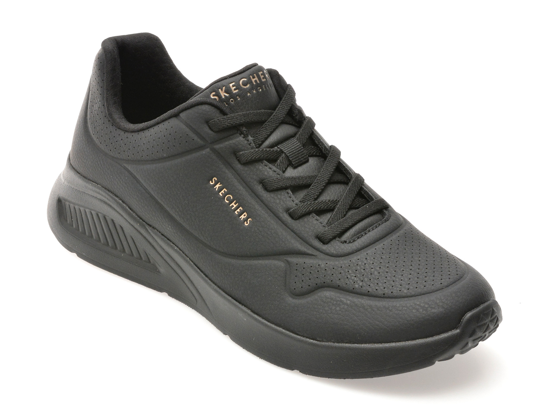 Pantofi sport SKECHERS negri, UNO LITE, din piele ecologica