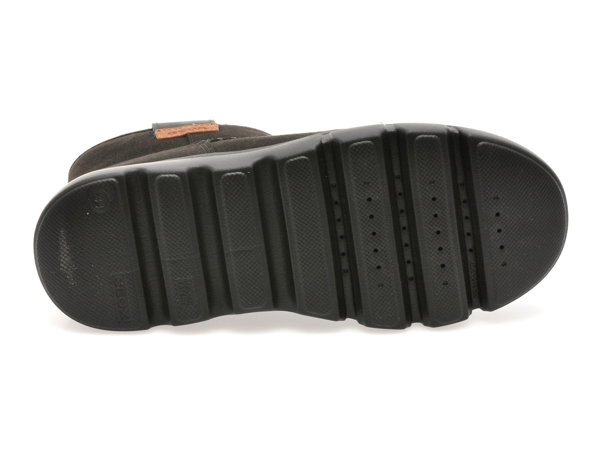 Ghete GEOX negre, J56NCA, din piele ecologica