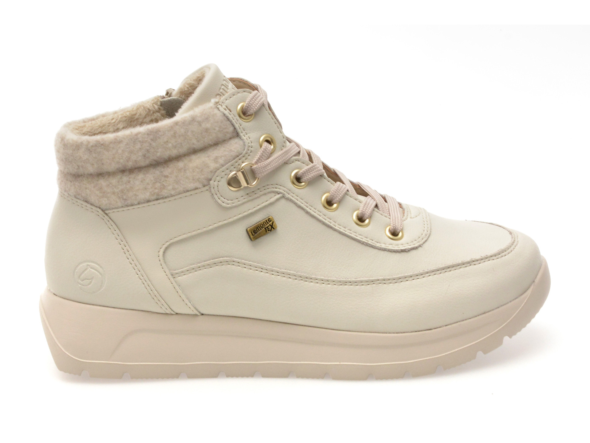 Ghete REMONTE albe, D2V71, din material textil