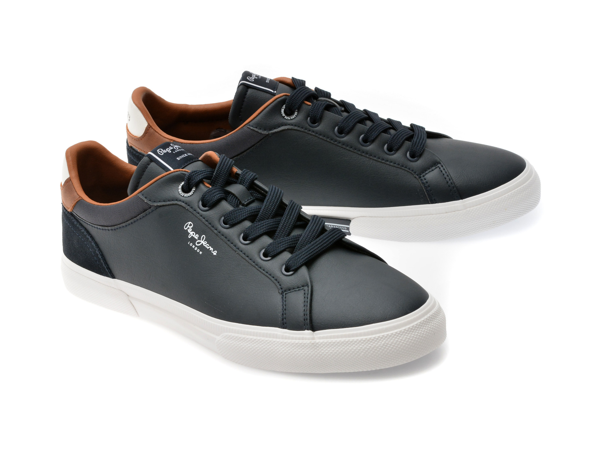 Pantofi sport PEPE JEANS bleumarin, KENTON COURT , din piele ecologica