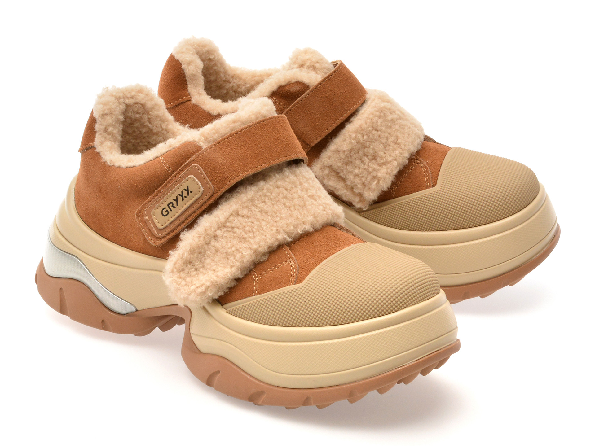 Pantofi GRYXX maro, 1681, din piele naturala