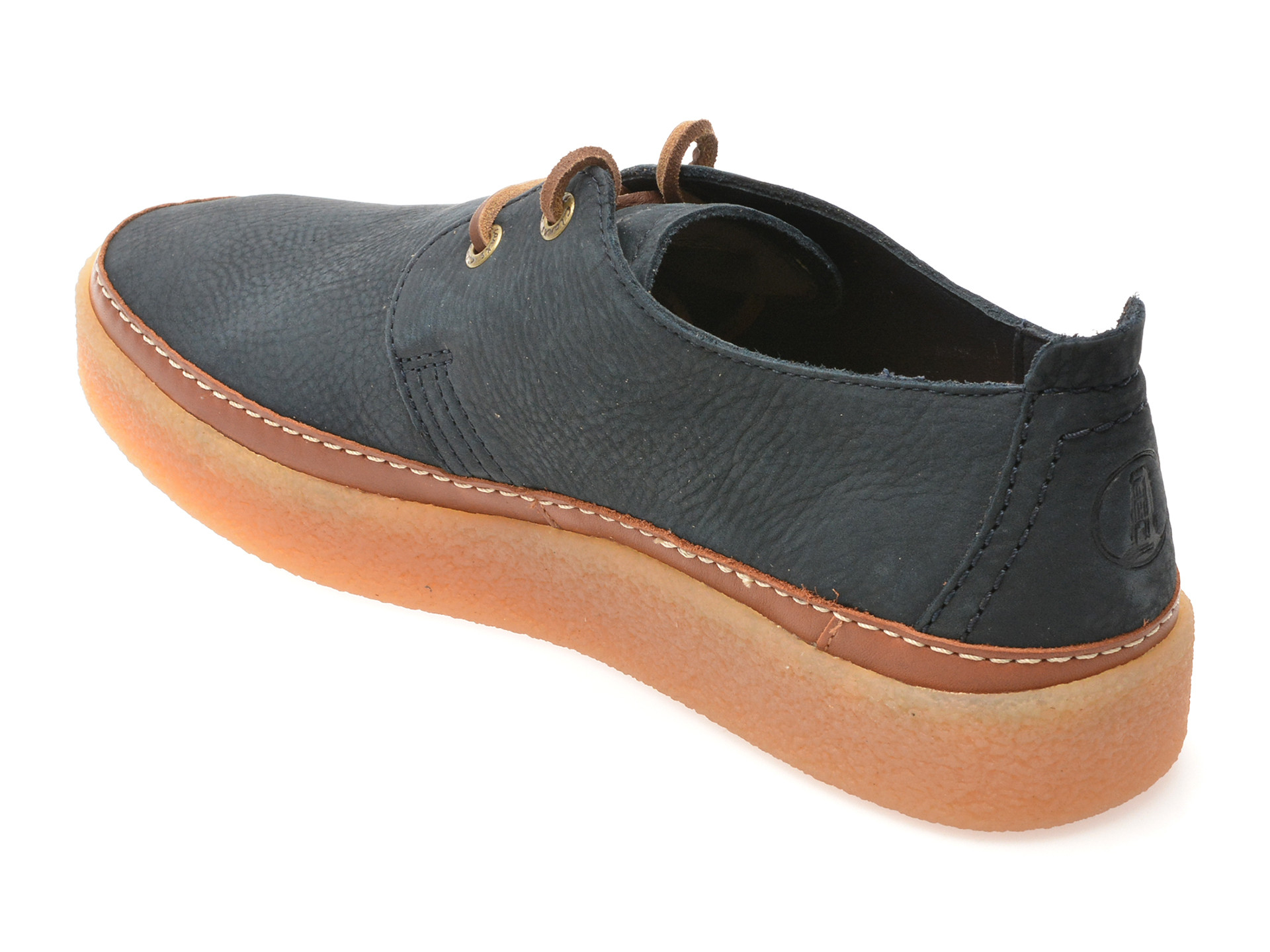Pantofi CLARKS bleumarin, CLARKWOOD LOW, din nabuc