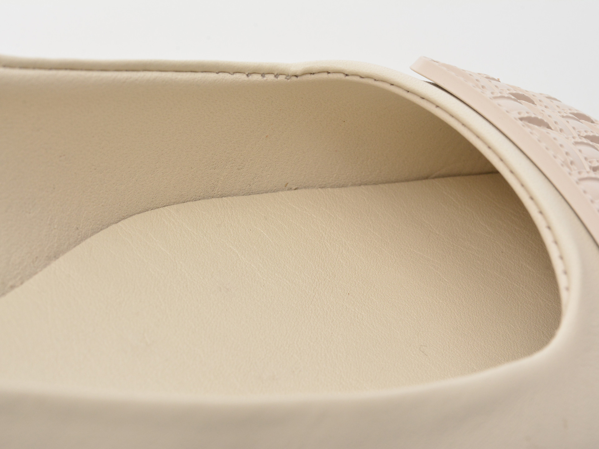 Balerini IMAGE albi, 3562400, din piele naturala