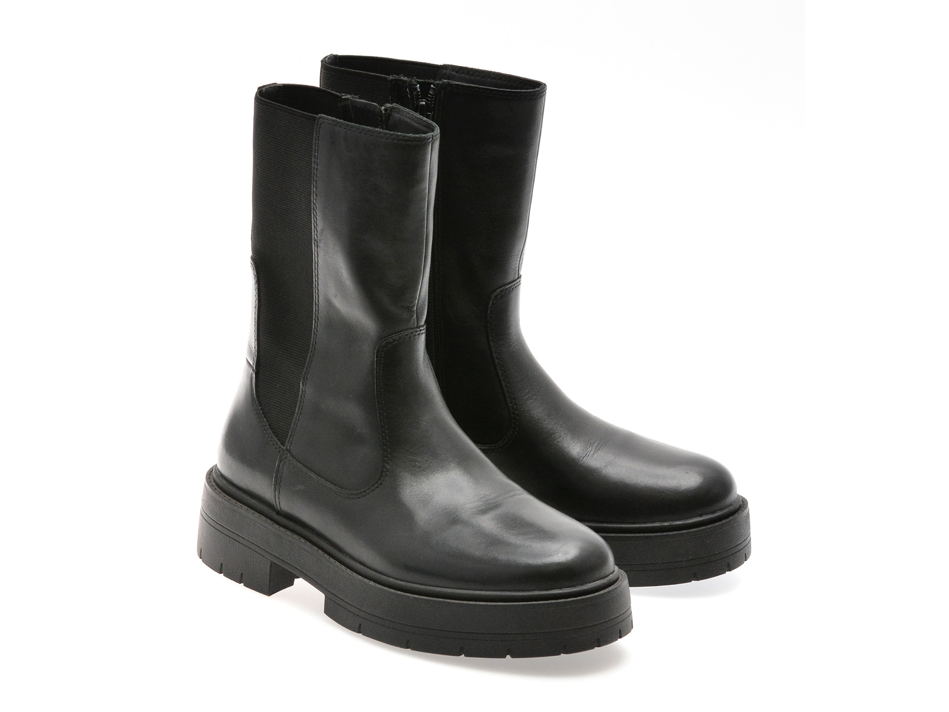 Ghete GEOX negre, D36VDK, din piele naturala