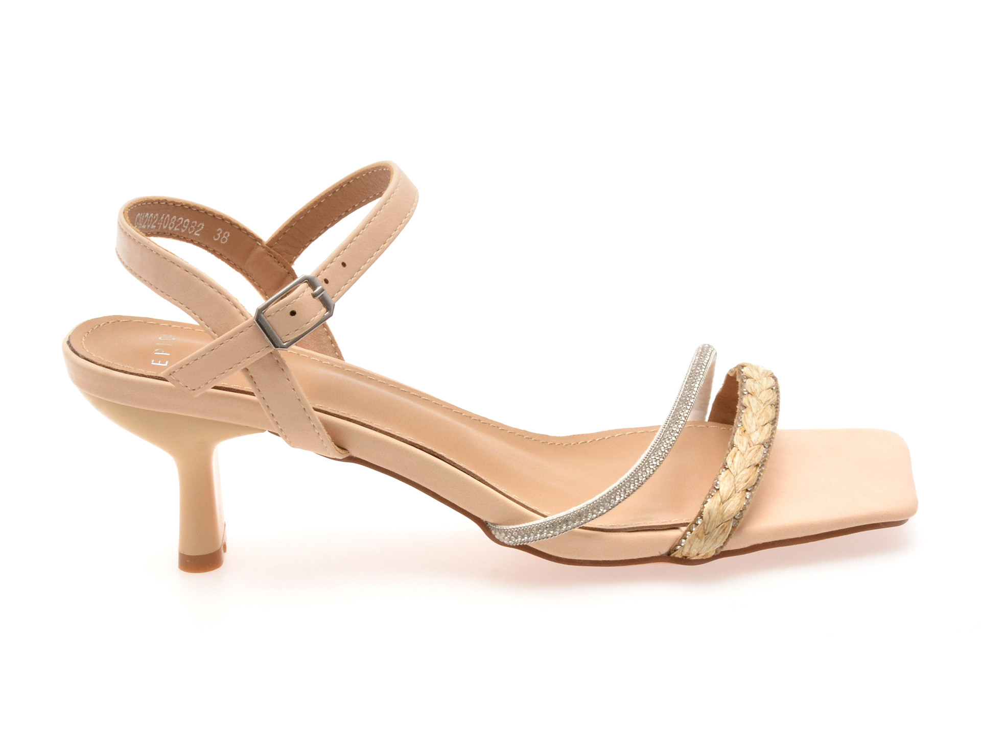 Sandale elegante EPICA bej, 82982, din piele ecologica