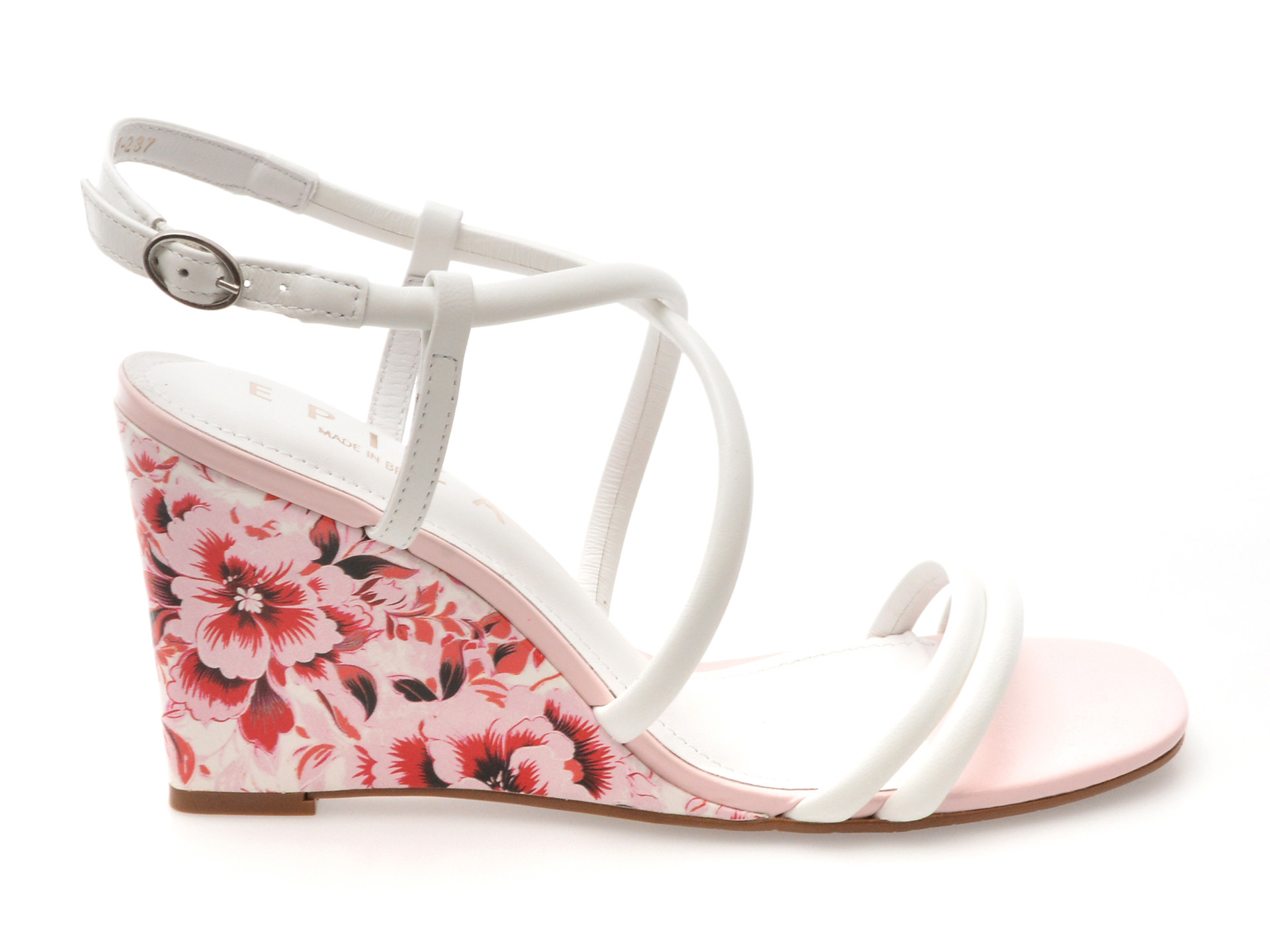 Sandale EPICA albe, 1153237, din piele naturala