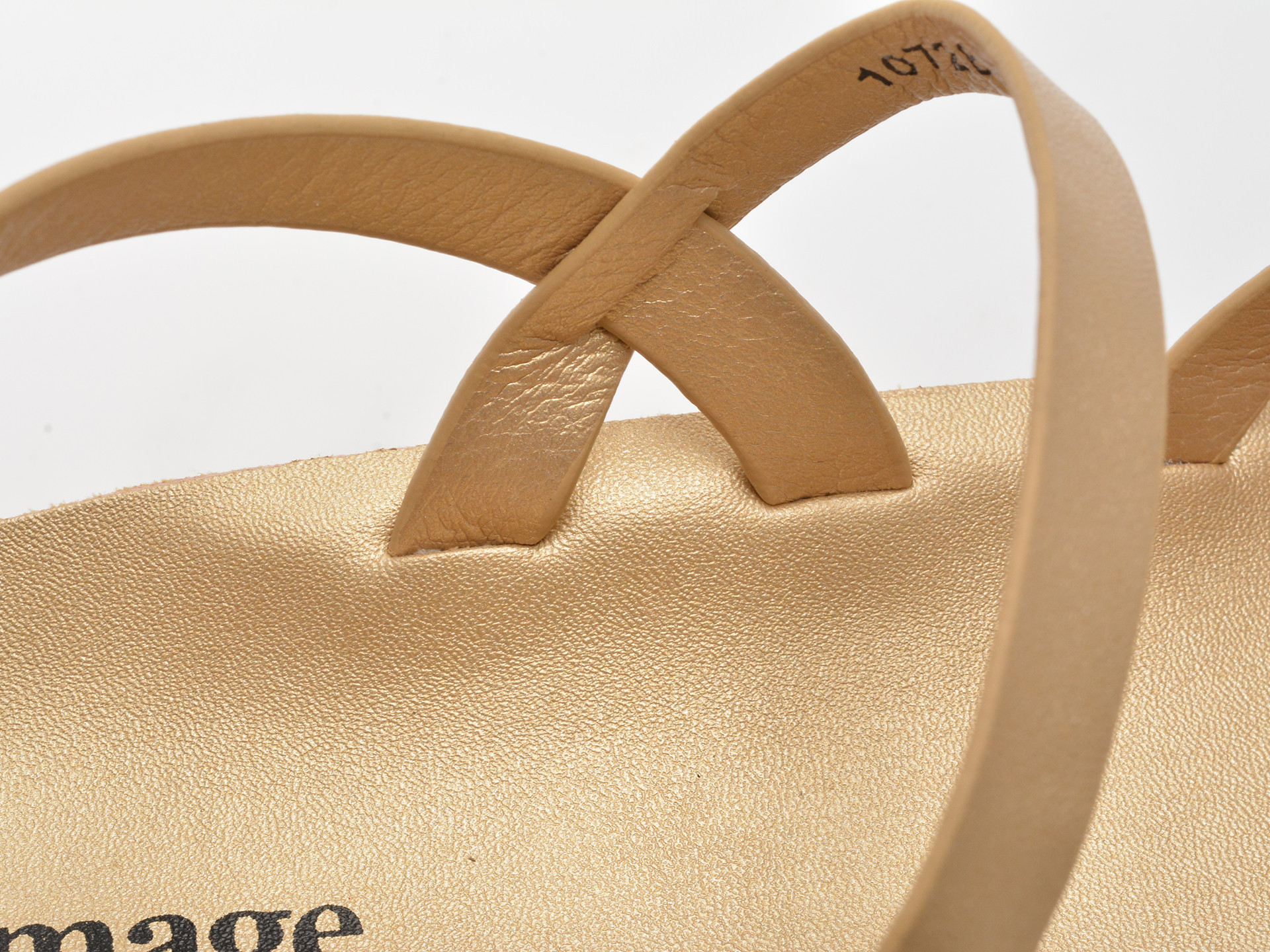 Sandale IMAGE aurii, 10728, din piele ecologica